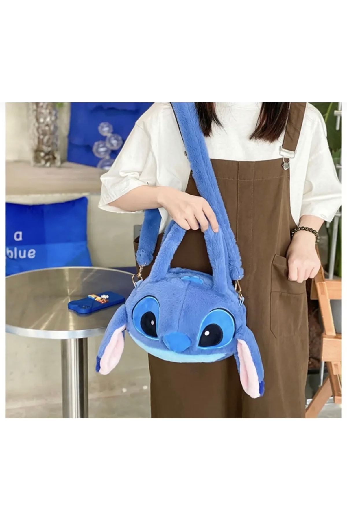 Otantik Home Stitch lilo omuz çantası dikiş kadınlar kızlar crossbody peluş çanta