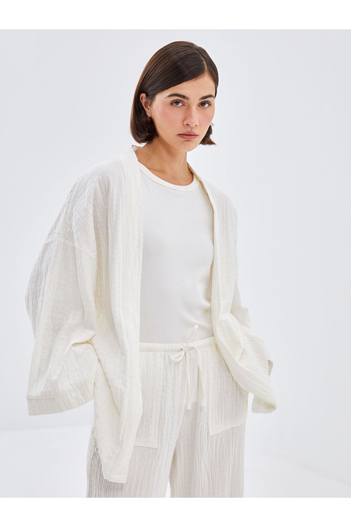 LC Waikiki LCW Şal Yaka Kadın Kimono
