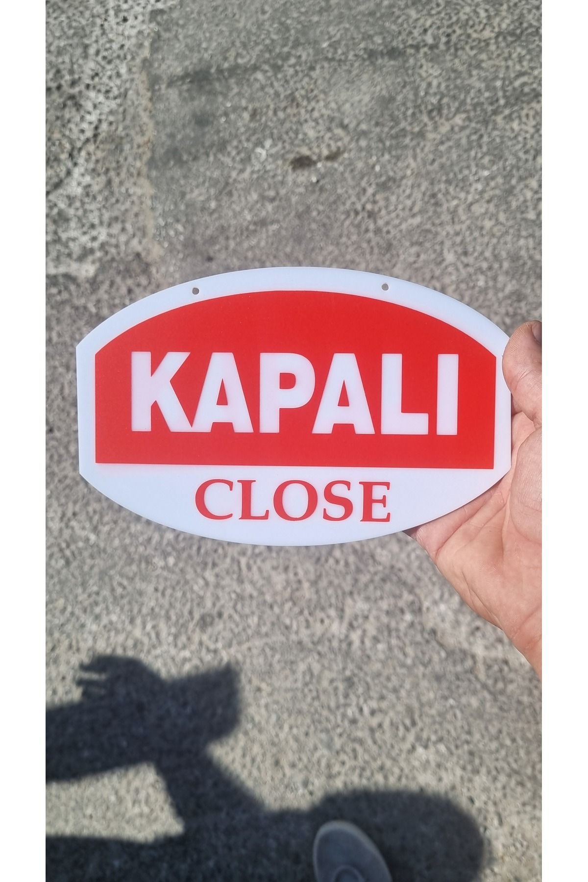 Kraft Pleksi Açık / Kapalı Kapı Tabelası — 20x13 cm