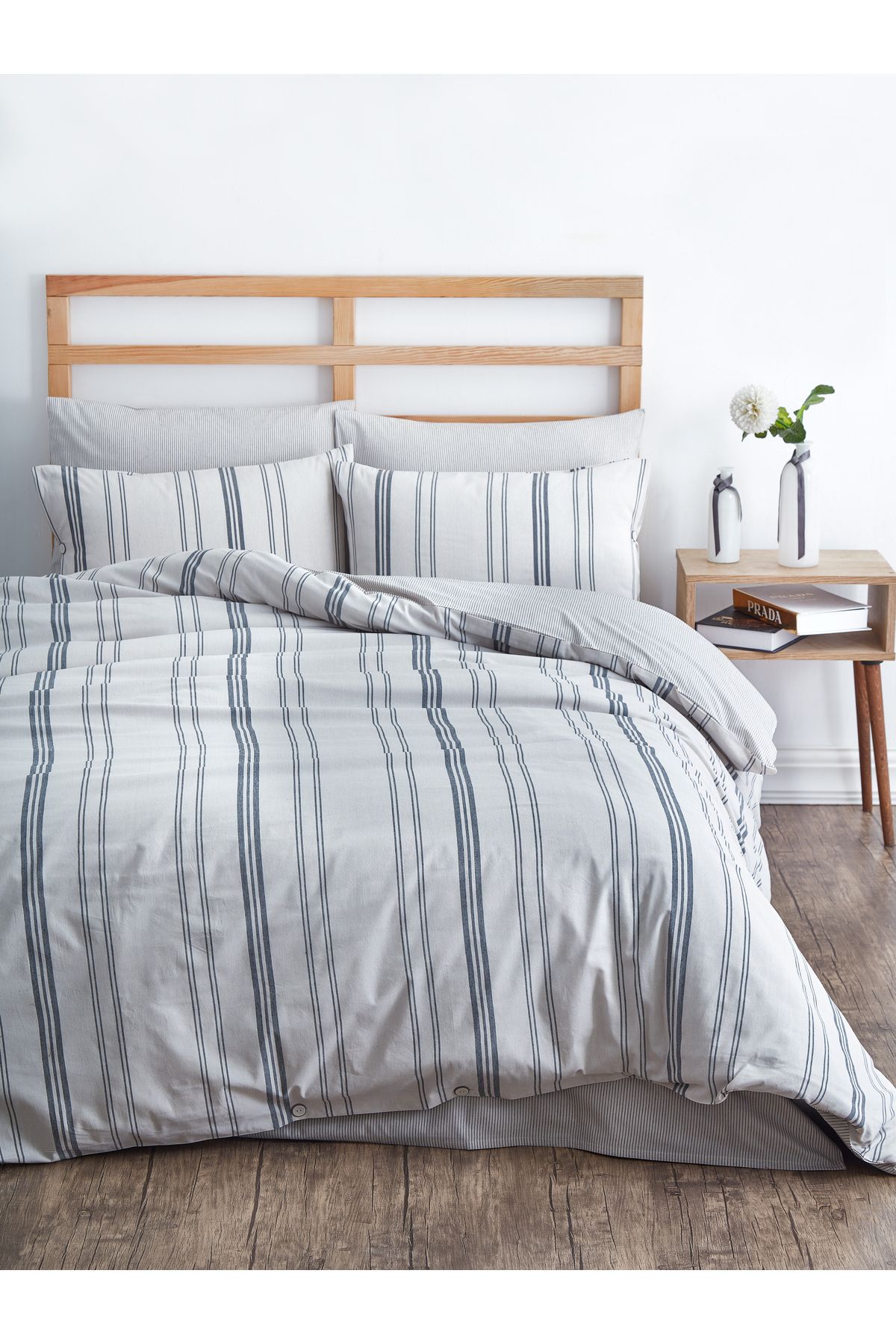 HOME MOD STORE NATUREL DOKUMA ÇİFT KİŞİLİK 4 YASTIK KILIFLI ÇEYİZLİK NEVRESİM TAKIMI