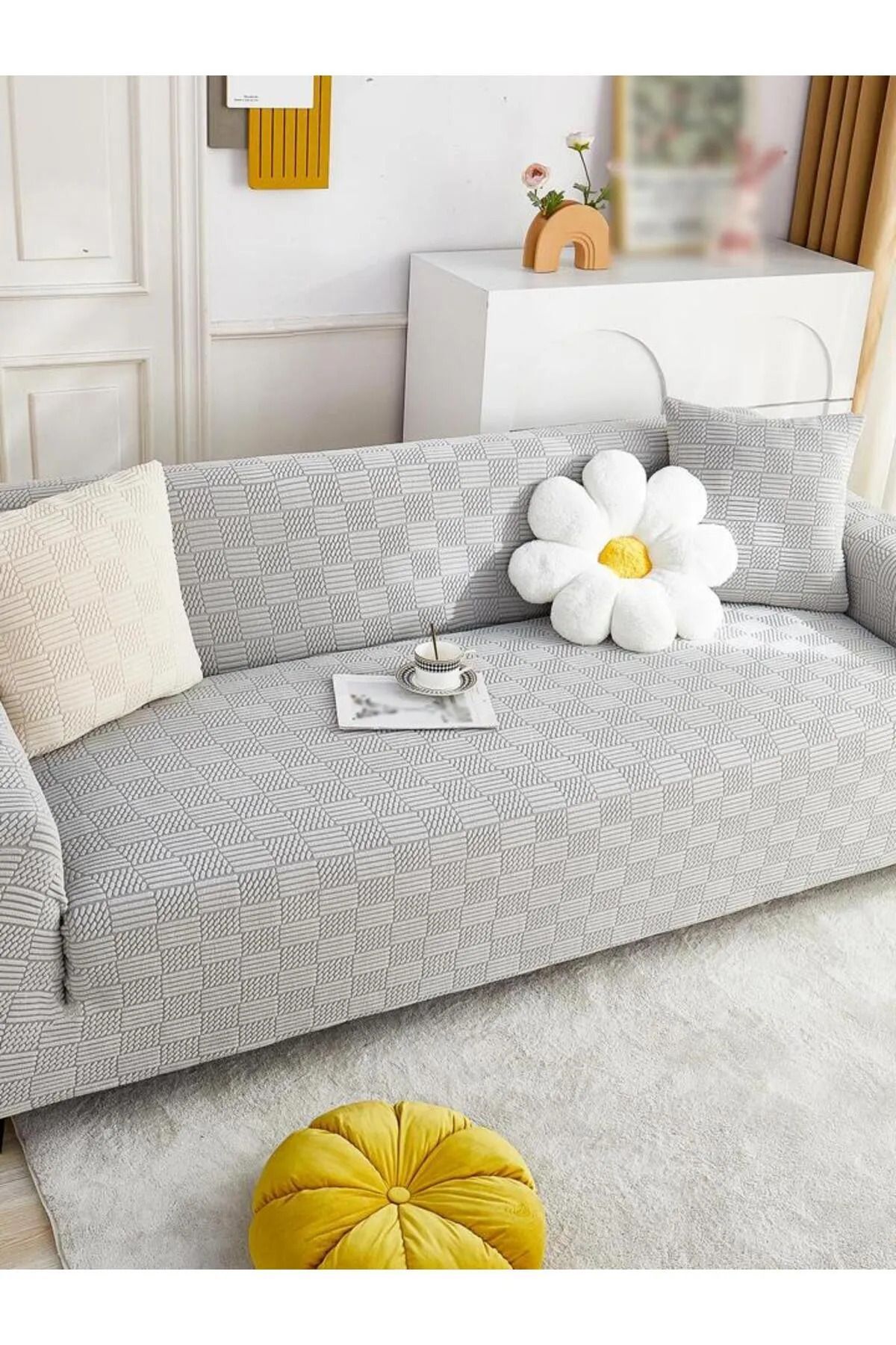 coverbox-Husa scaun Maderin Elastic pentru 3 locuri Husa canapea extensibila 1 bucată 5