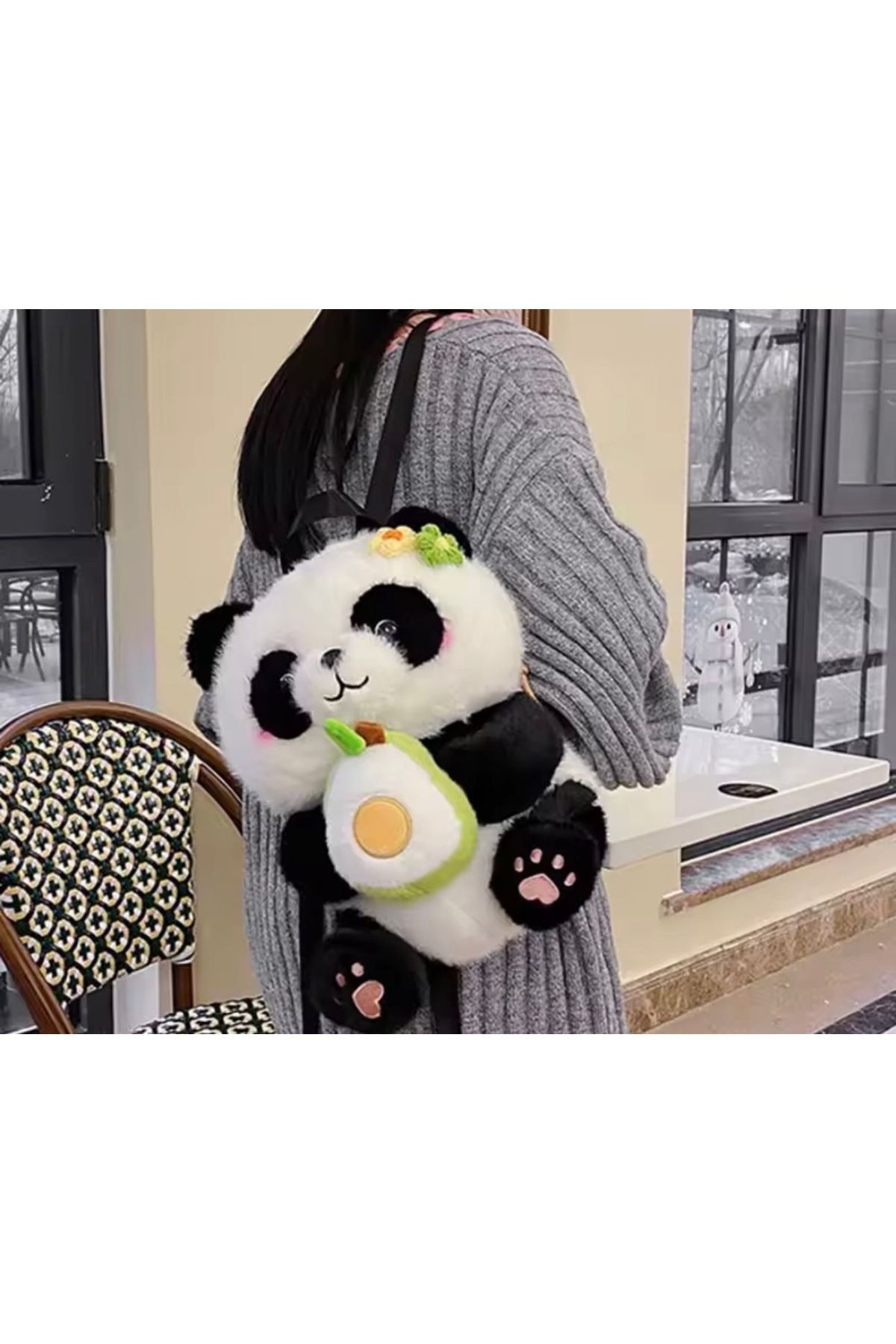 Otantik Home Panda peluş çanta çocuklar için sevimli panda peluş çanta hediyelik çanta