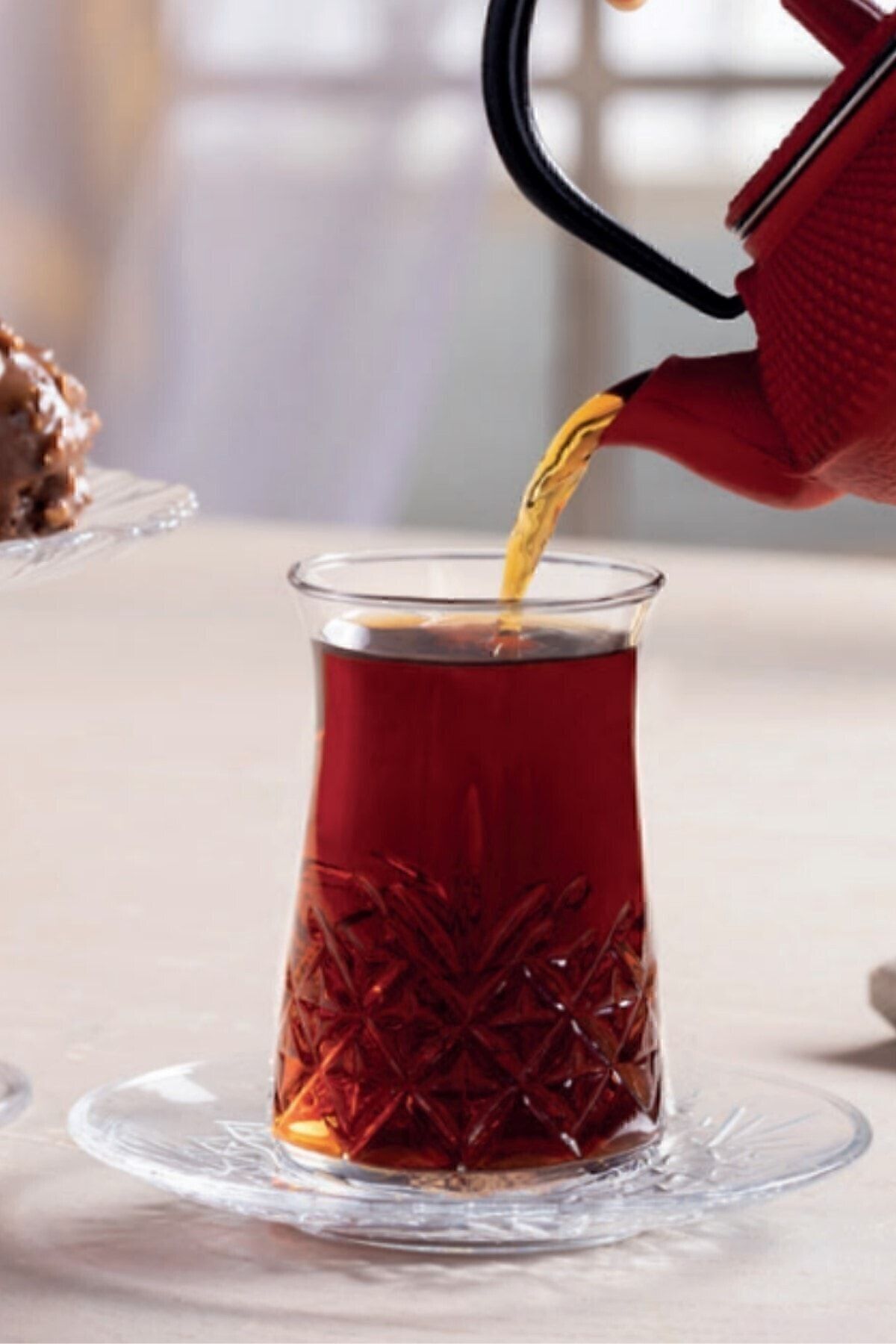 Paşabahçe Timeless Çay Bardağı ve Tabağı 170cc 12 Parça 6 Kişilik