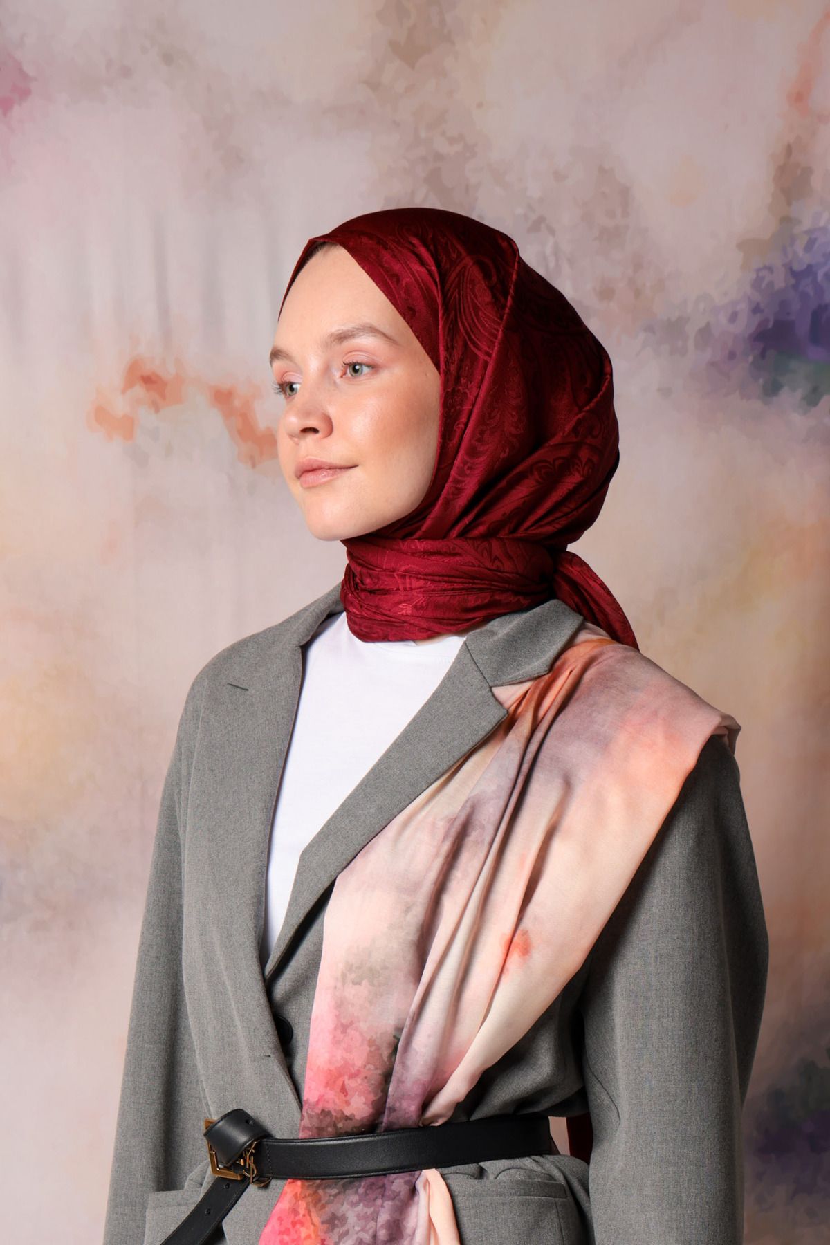 zanel scarf Line Up Desen Şal Eşarp