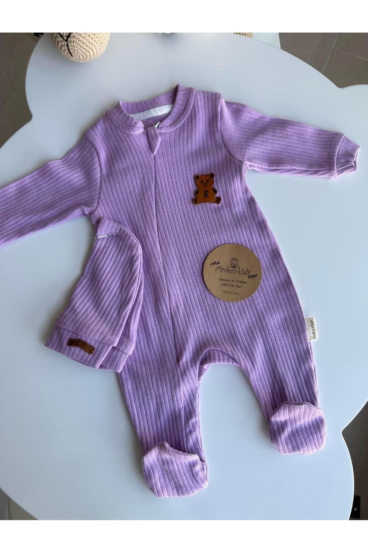 ArdenKids 0-18 Ay Lila Şapkalı Baby Tulum
