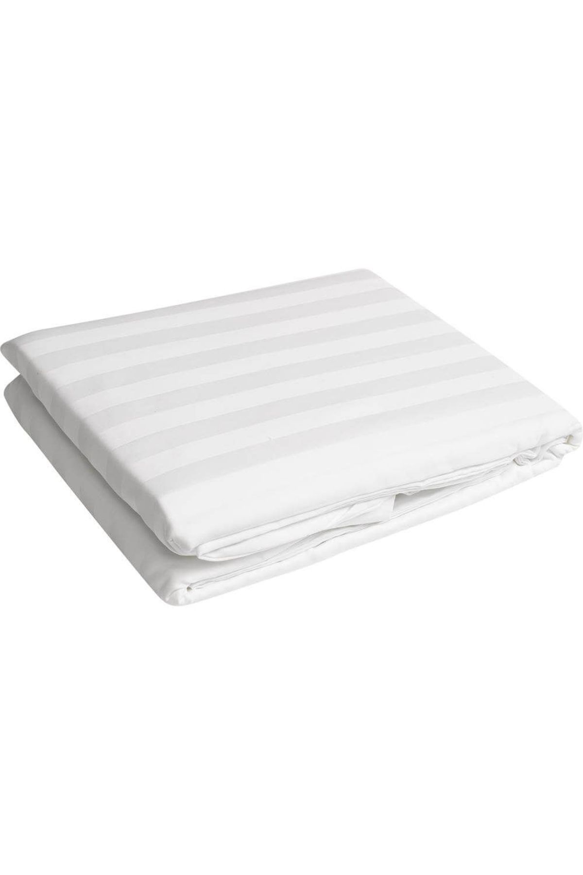 Five Store-Cearsaf de pat din damasc, dunga 2 cm, densitate 185 g/mp, Alb, 180/220cm 1