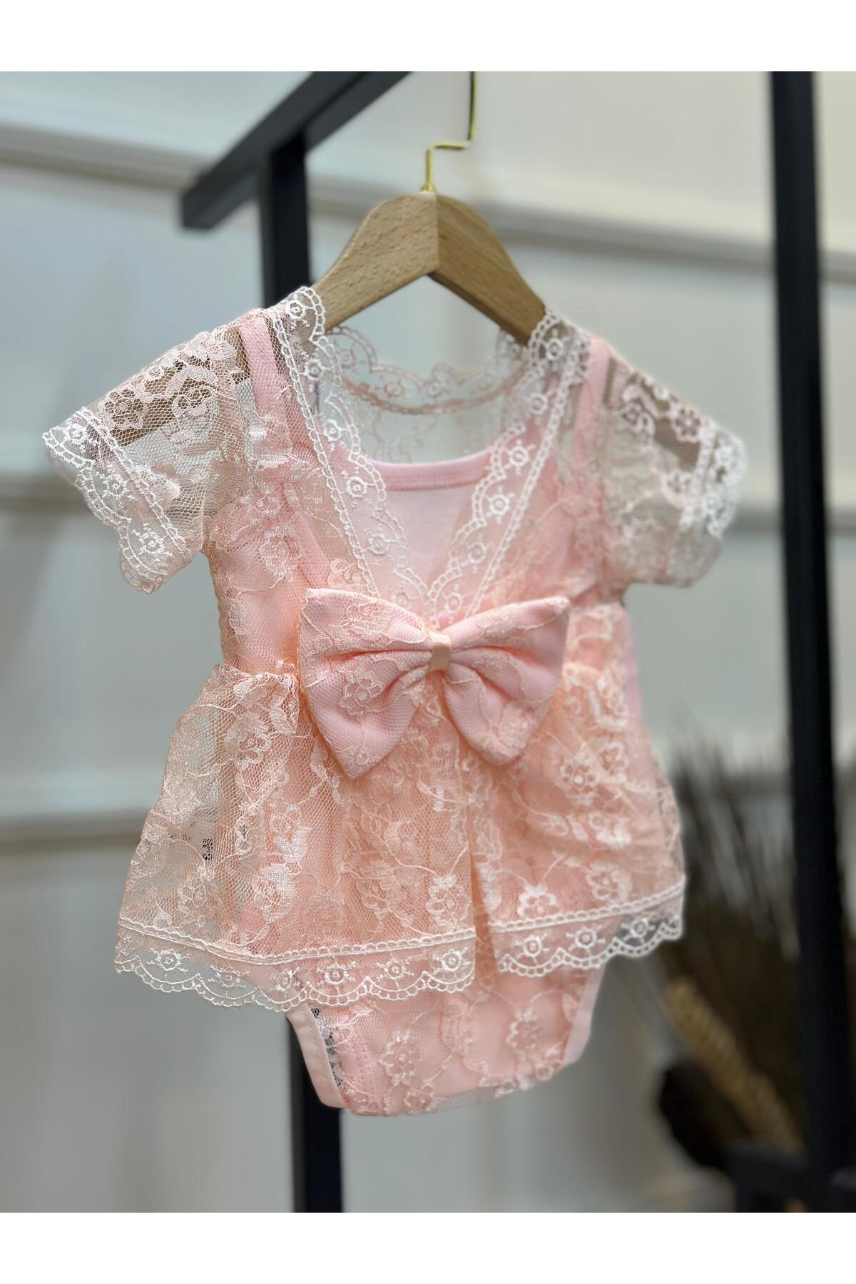ArdenKids Dantel Detaylı Zıbın Somon