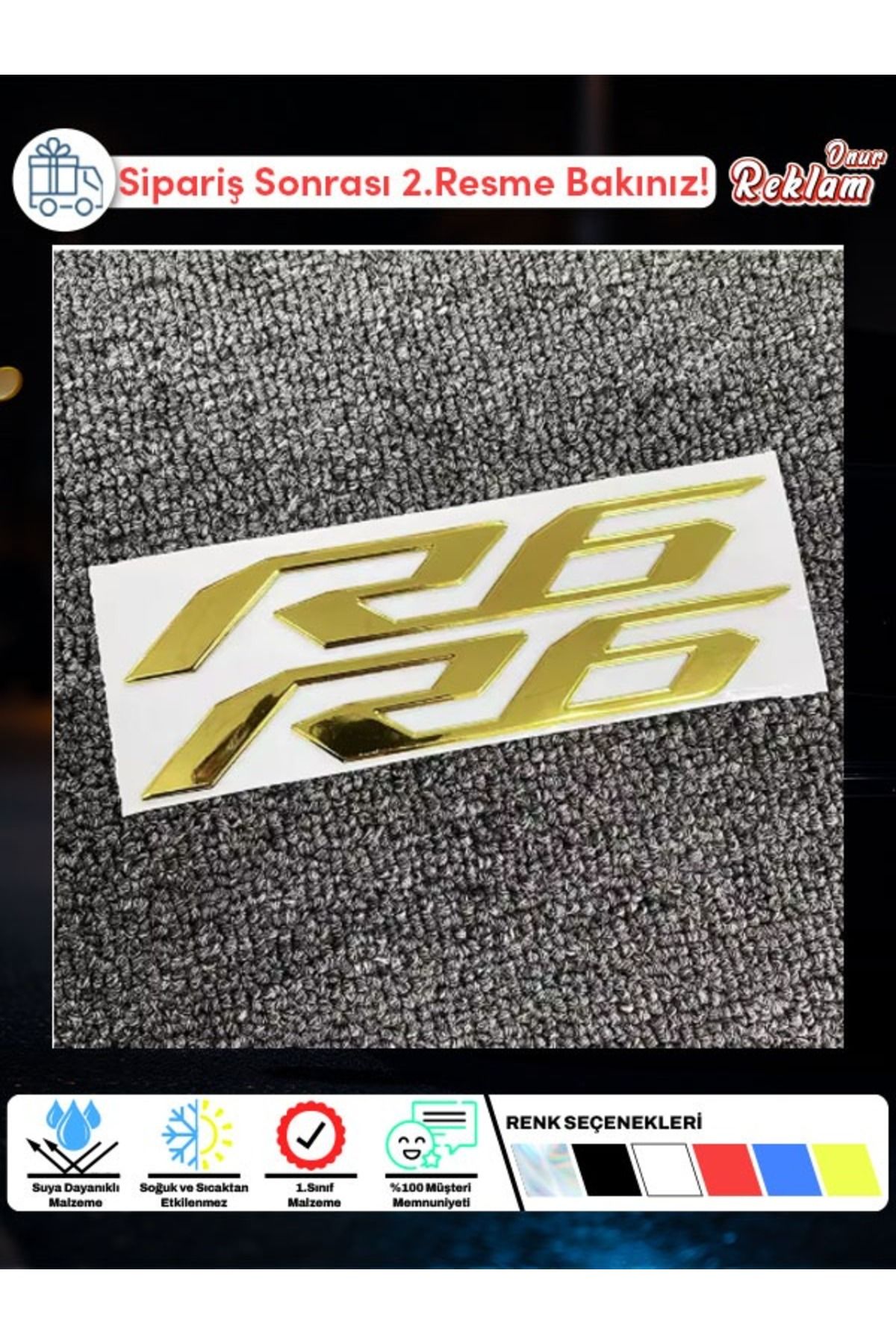 Onur Reklam Yamaha R6 Yazılı Sticker 2’li Set – Suya Dayanıklı Motorsiklet Etiketi