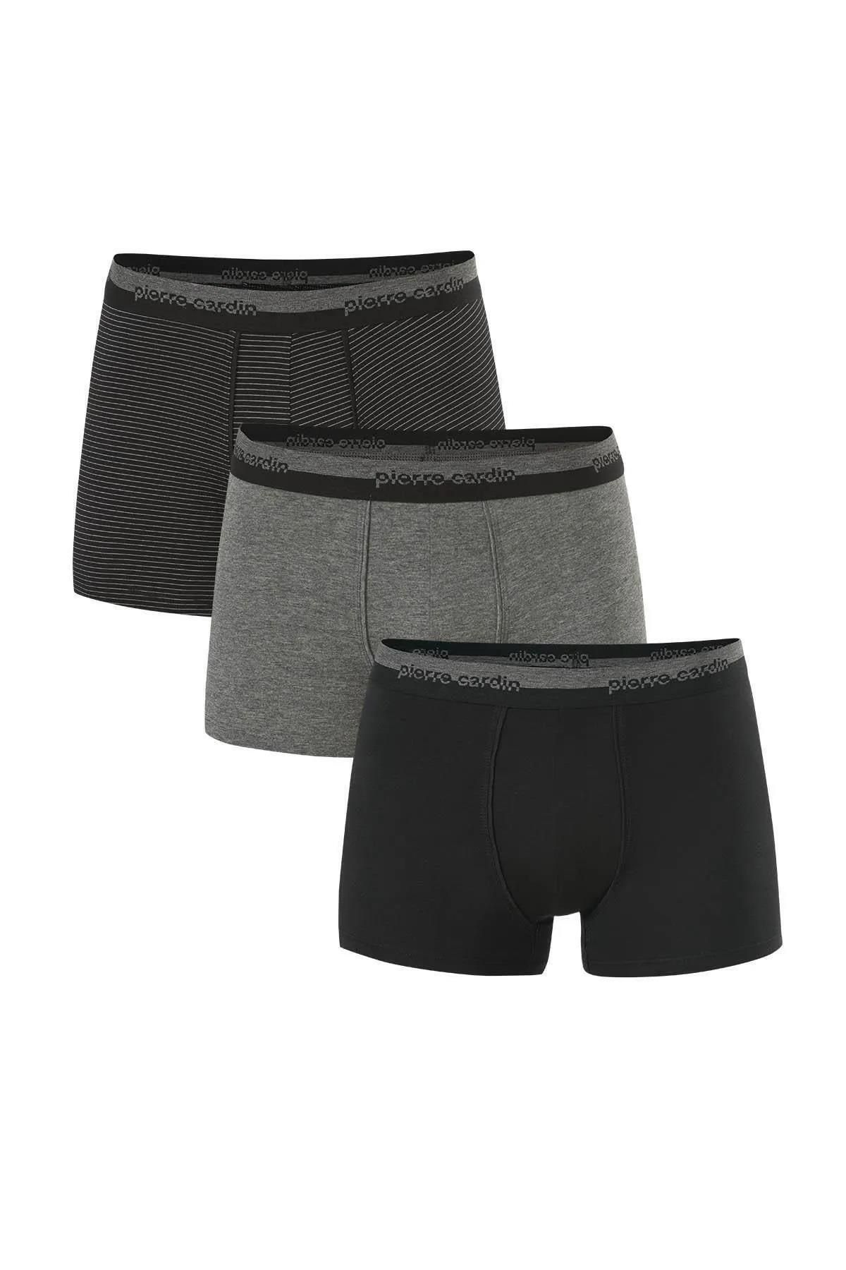 Pierre Cardin Erkek 3'lü Boxer , %95 Pamuk %5 Elastan