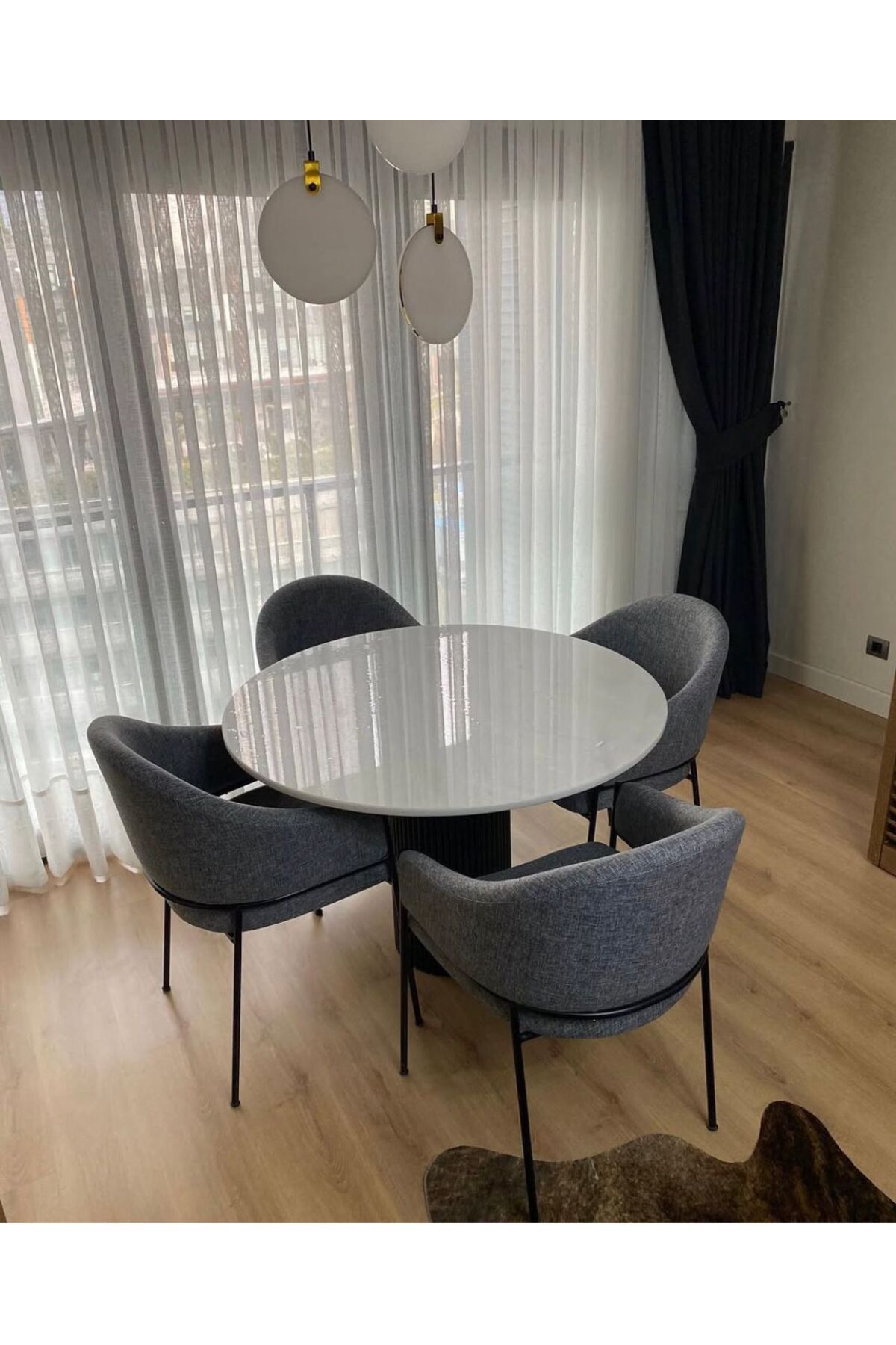Home Mermer Yuvarlak Yemek Masası