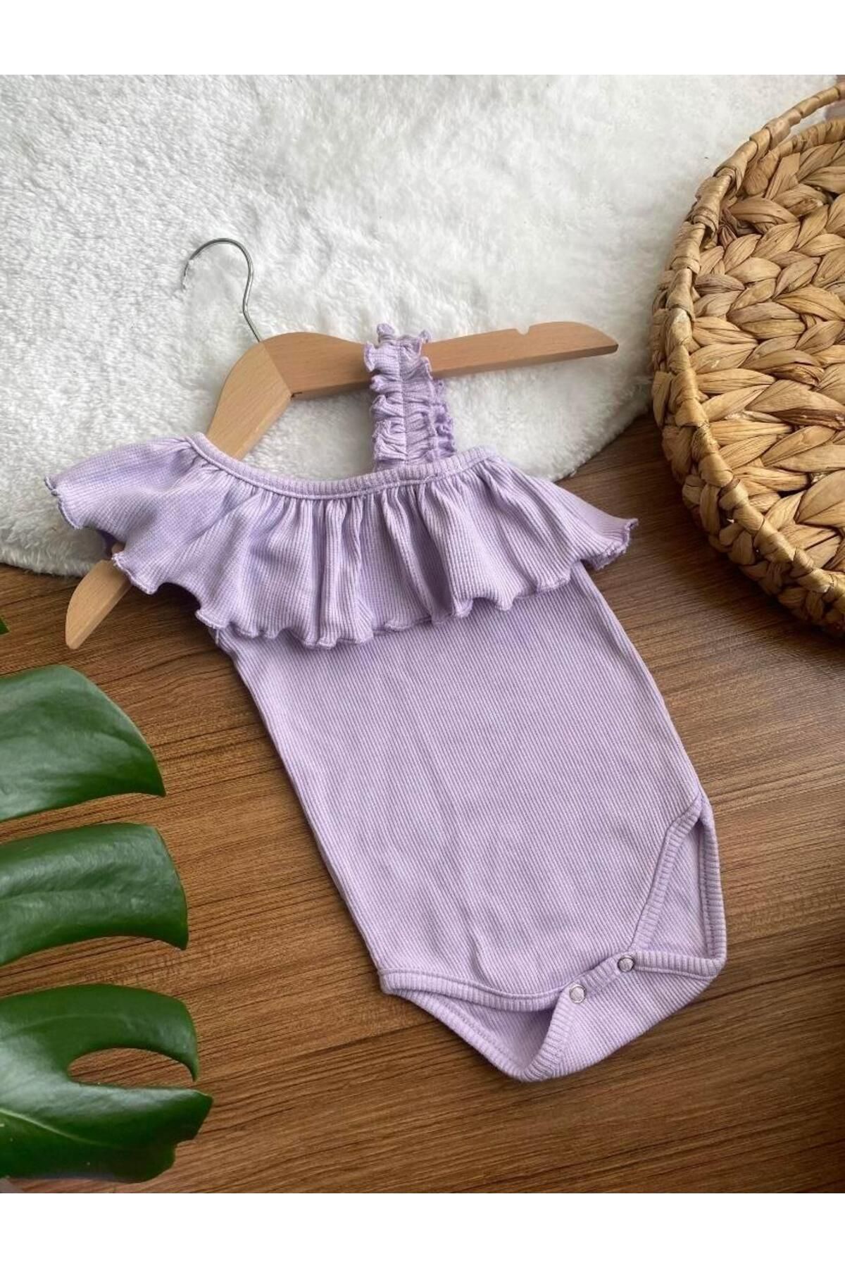 ArdenKids Lila Askılı Tek Kol Bebek Zıbın