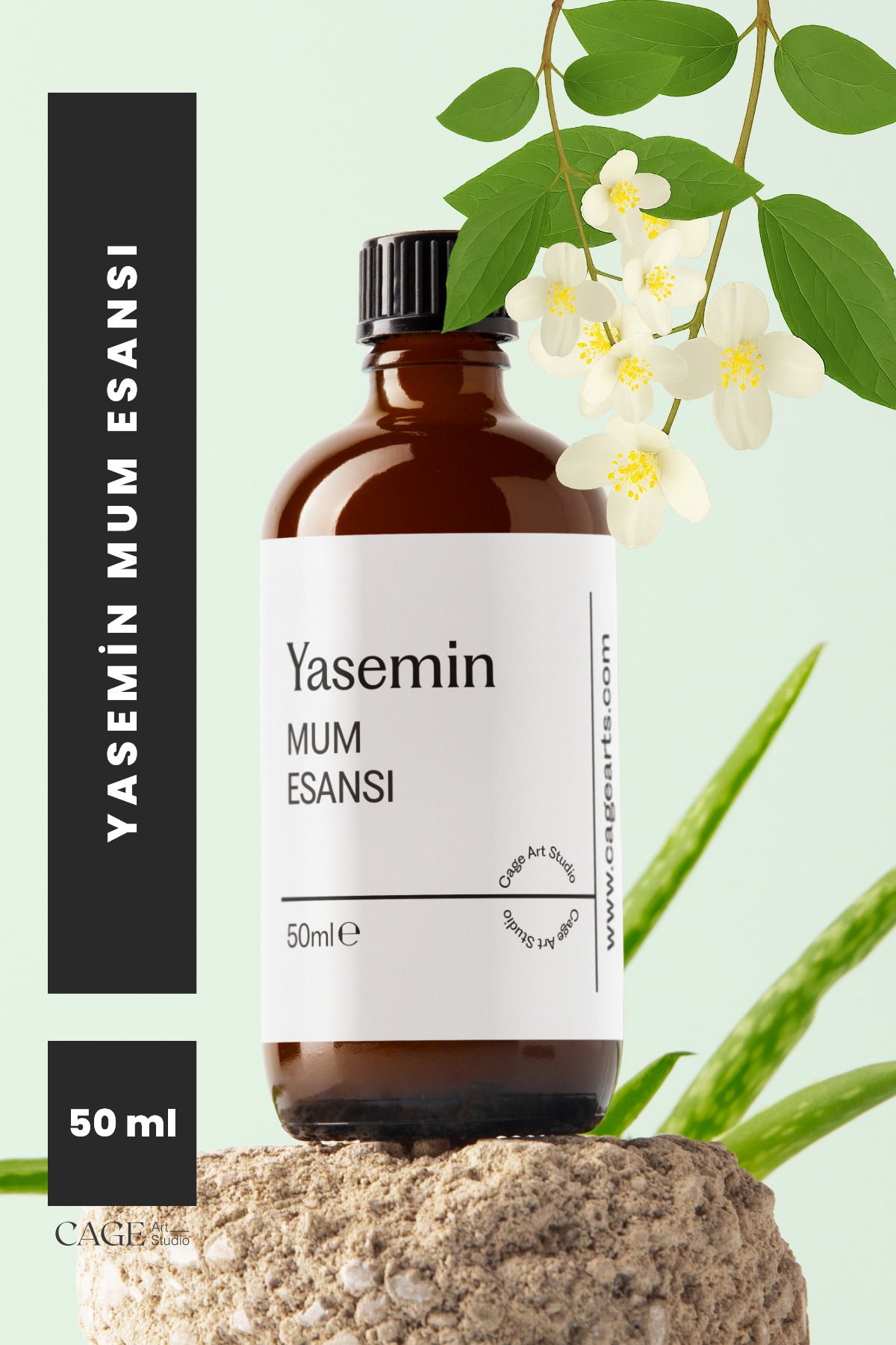 Cageartstudio Yasemin Mum Esansı 50 Ml, Yüksek Kalite Mum Esansı, Mum Koku Esansı, Soya Wax Esansı 50ml