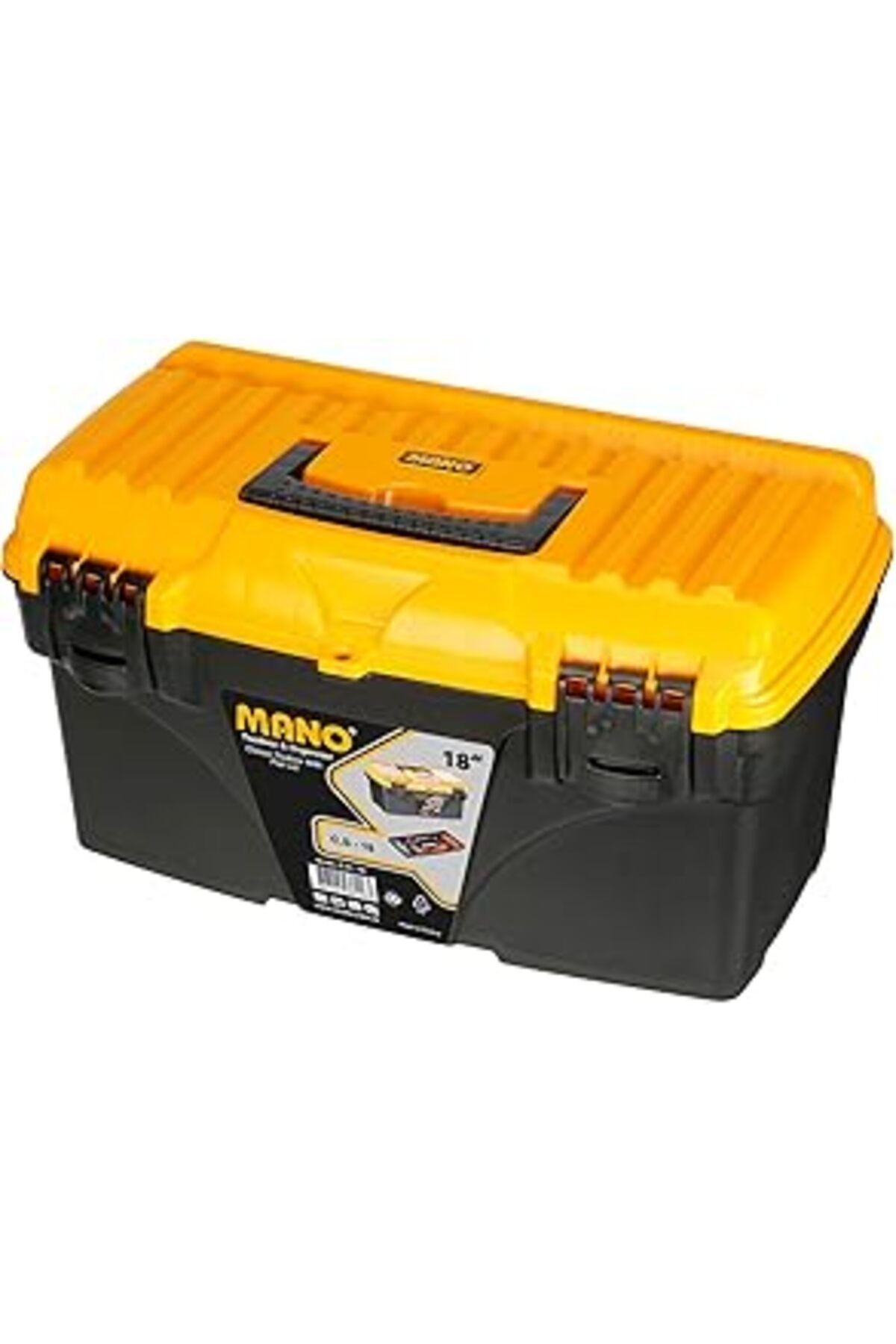 Pazarcan Mano Cs/18 Düz Kapaklı Klasik Takım Çantası, Polipropilen, Siyah/Sarı, 18 ’’