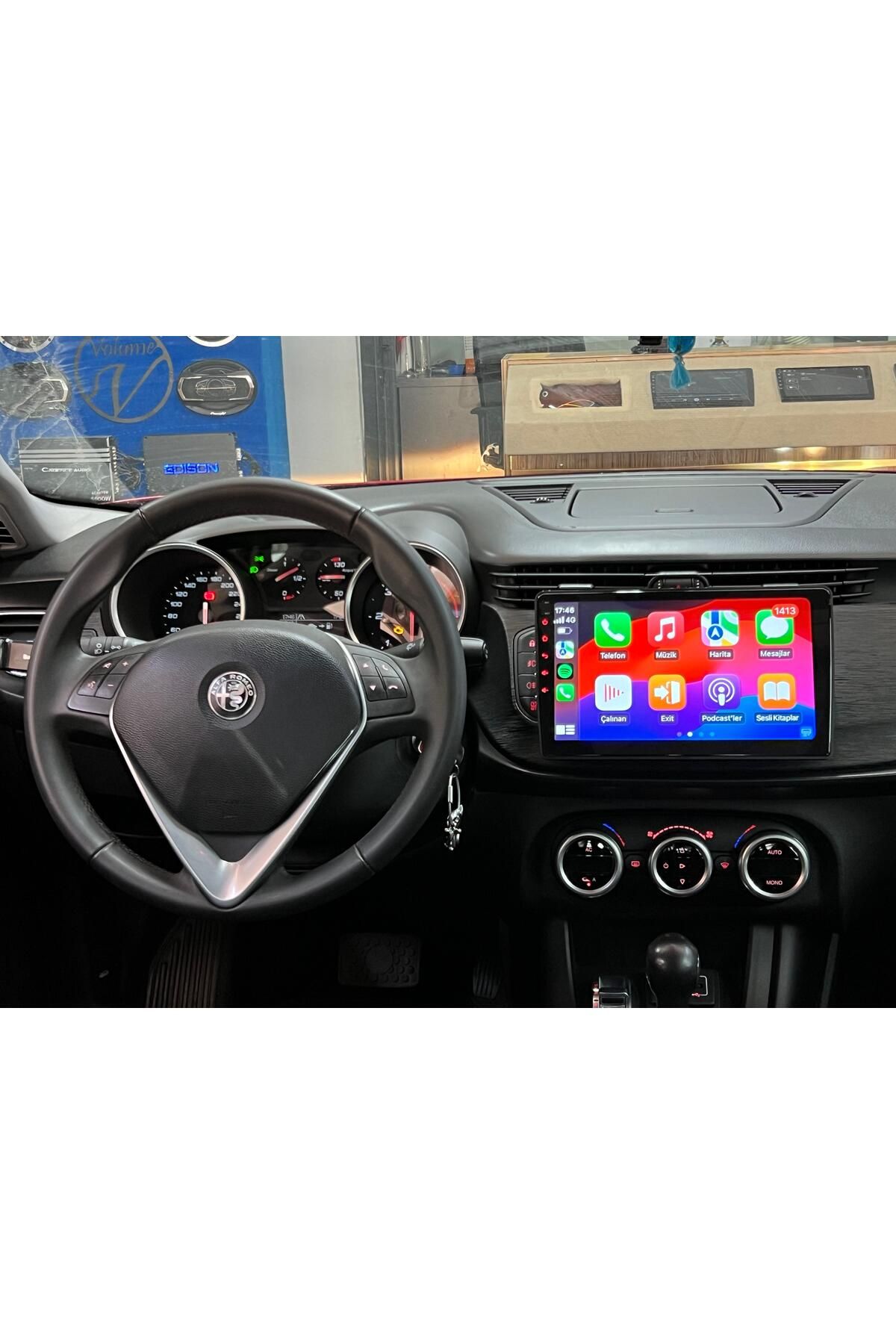 Carnavi ALFA ROMEO GİULİETTA (MAKYAJLI KASA) UYUMLU 10İNÇ CARPLAY-MULTİMEDYA 4GB RAM 64GB HAFIZA