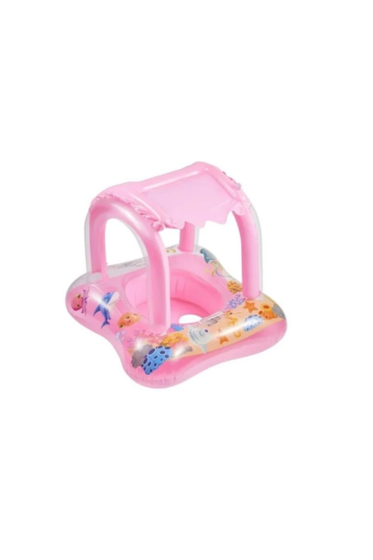 happystoretr BABY FLOAT BEBEK & ÇOCUK GÖLGELİKLİ DENİZ SİMİDİ-CAN SİMİDİ-BEBEK BOTU-0-5 YAŞ-ŞİŞME BOT