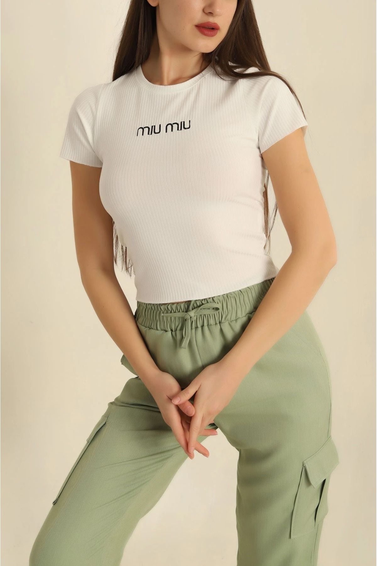 Lacesta MıuMıu Baskılı Crop