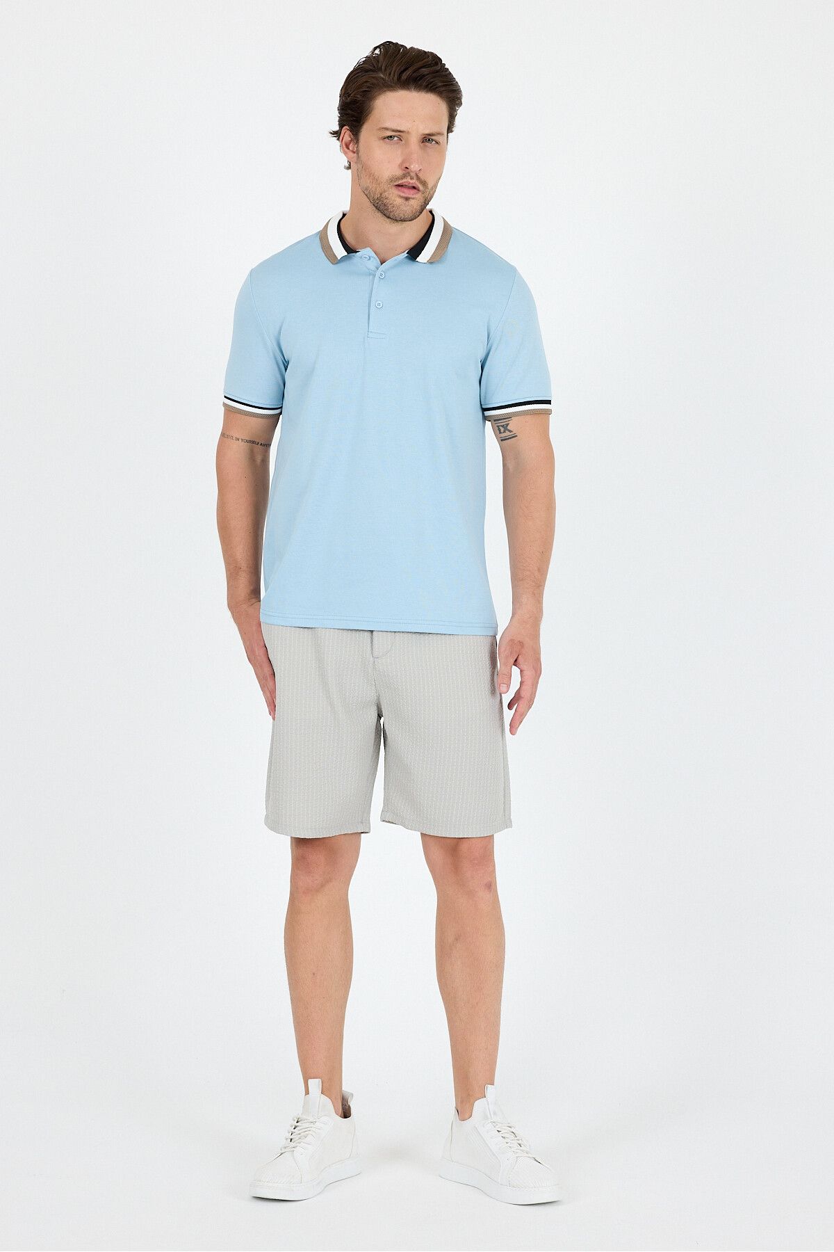Rodi Erkek Amerikan Stil Polo Yaka T-Shirt Rahat Kesim, Yazlık Spor Tişört 5030