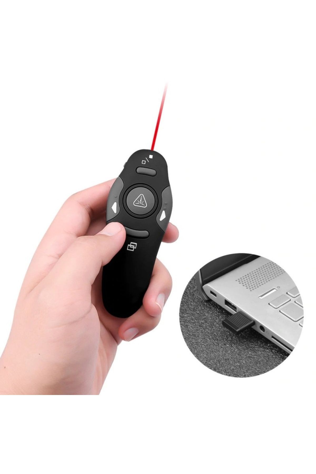 TECHSTAR-Wireless Presentation Remote Control, With Laser Pointer, Slideshow Buttons, Usb 5