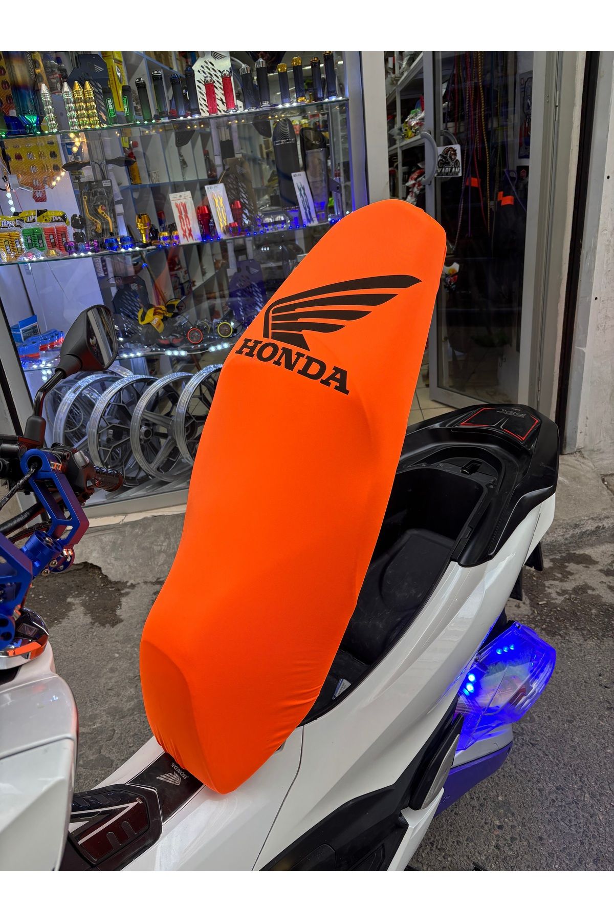 Honda KAPLAN MOTOR Pcx,actıva,dio NEON TURUNCU KALİTE Koltuk Kılıfı