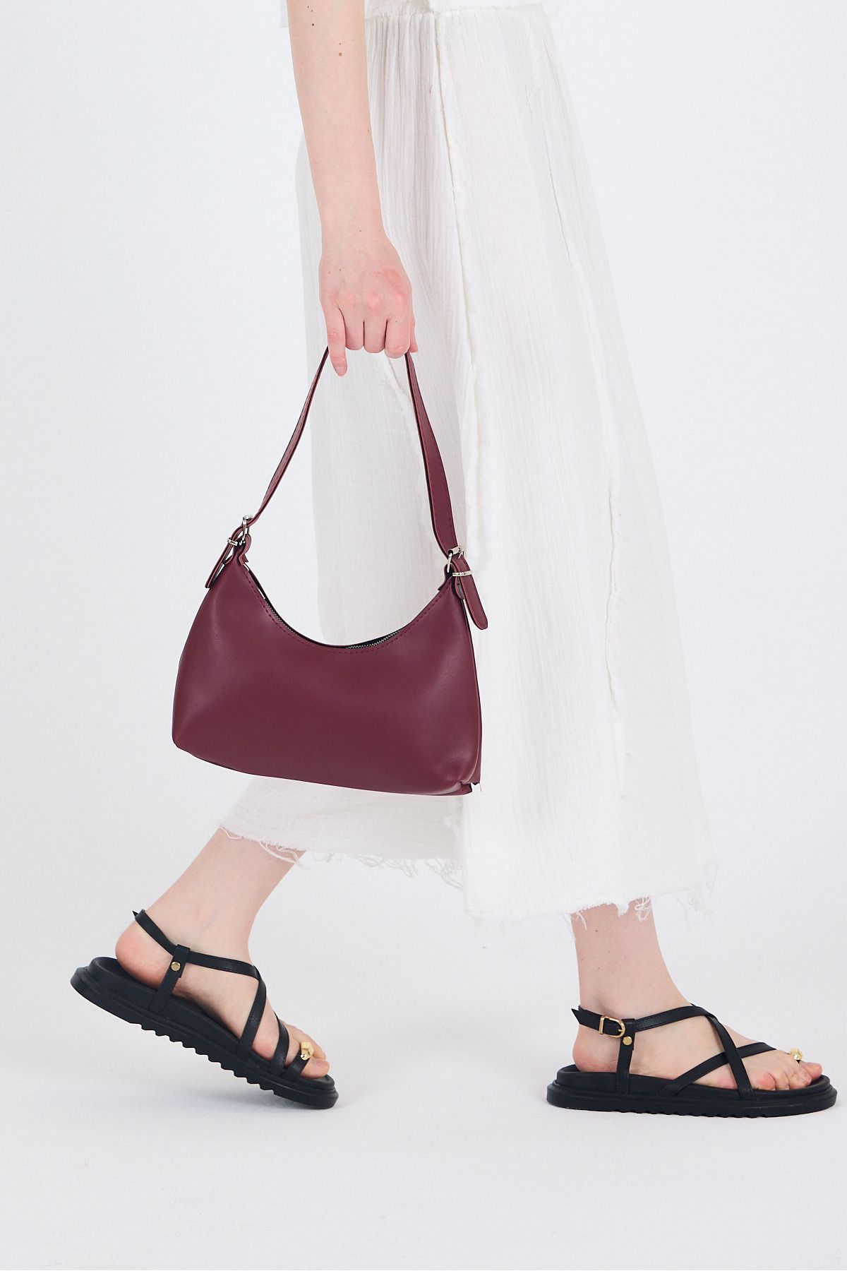 Rays Bordo Baget El ve Omuz Çantası 9214