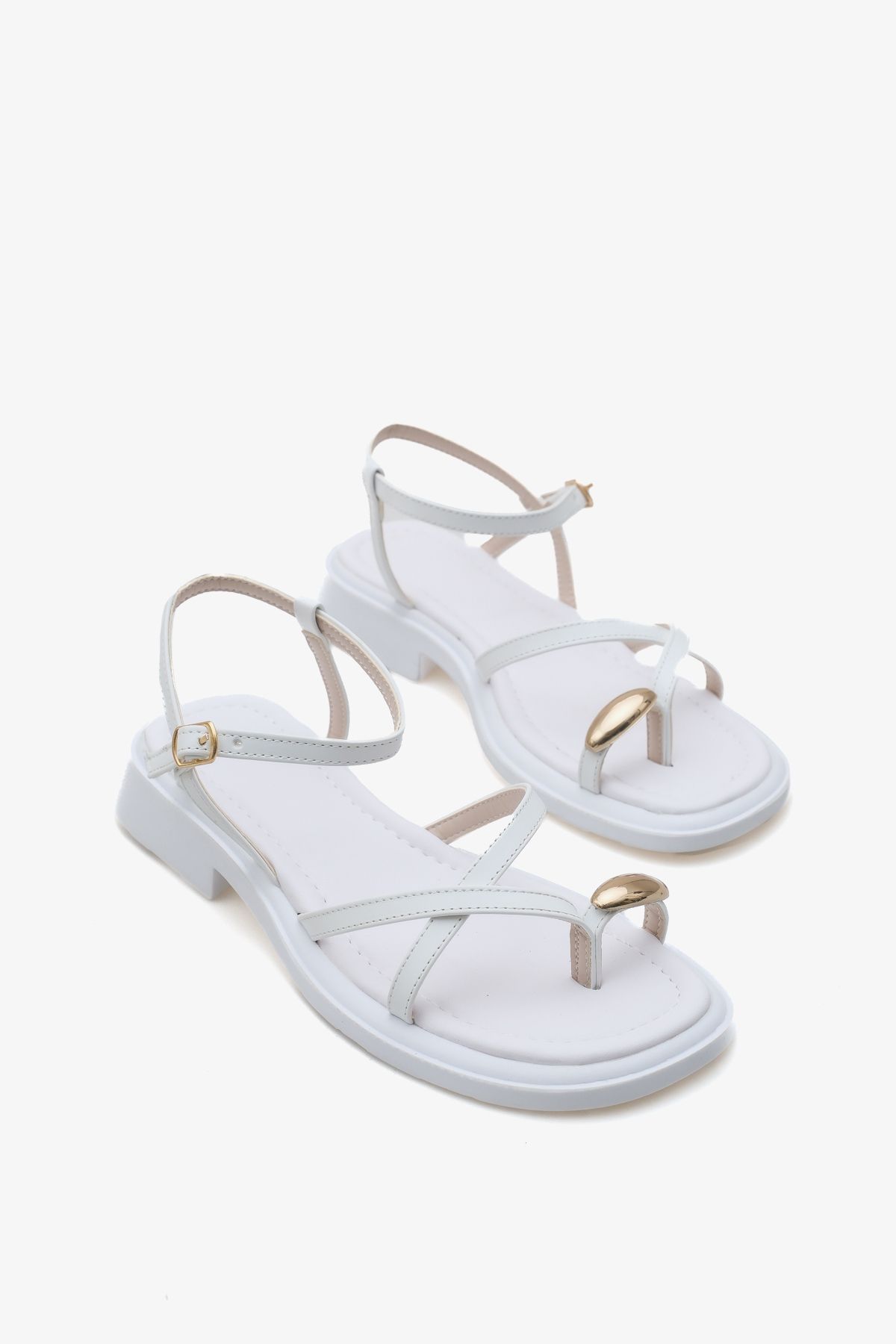 Liza Shoes EBRU Kadın Baş Parmağı Tokalı Günlük Sandalet A024-K2017