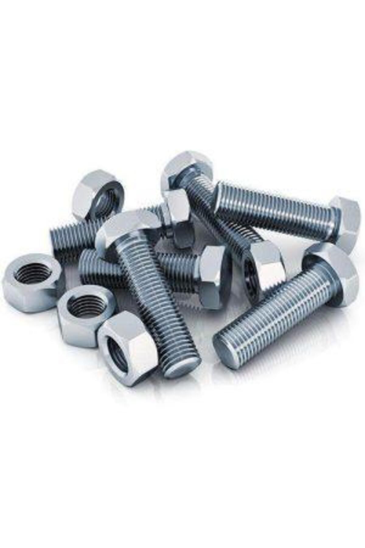 Netpen Galvanizli M8X40 Mm Cıvata, M8 Çelik Somun 30'ar Adet