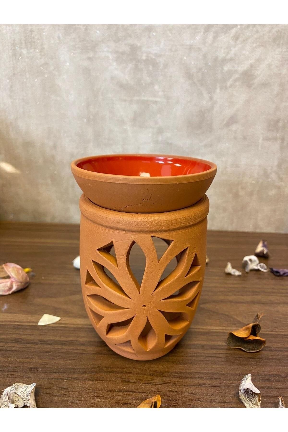 Elioure Lotus Motifli Ebruli Seramik Çift Parça, şık ve doğal dekorasyon için ideal