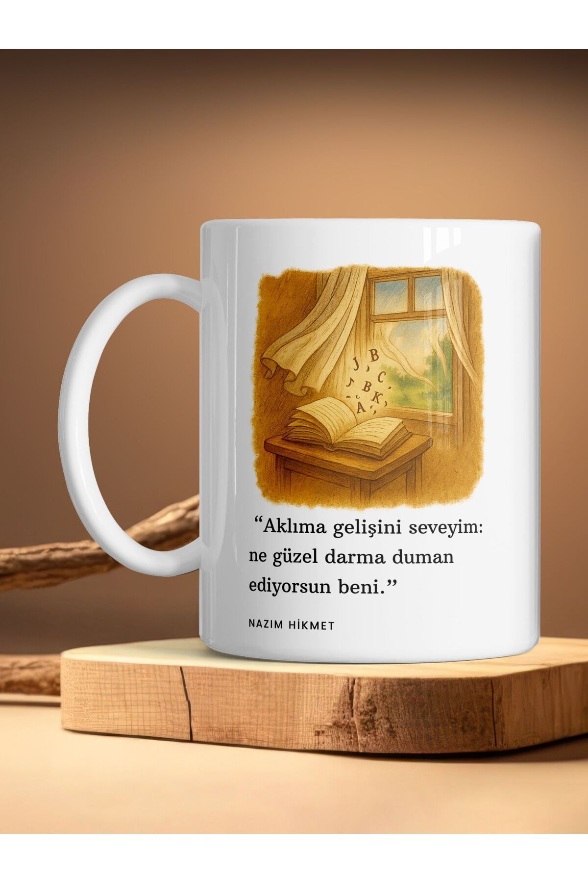 kuphane Yazar Alıntılı Kitapseverlere Özel Kupa Serisi - Kitap Kurdu Hediyesi