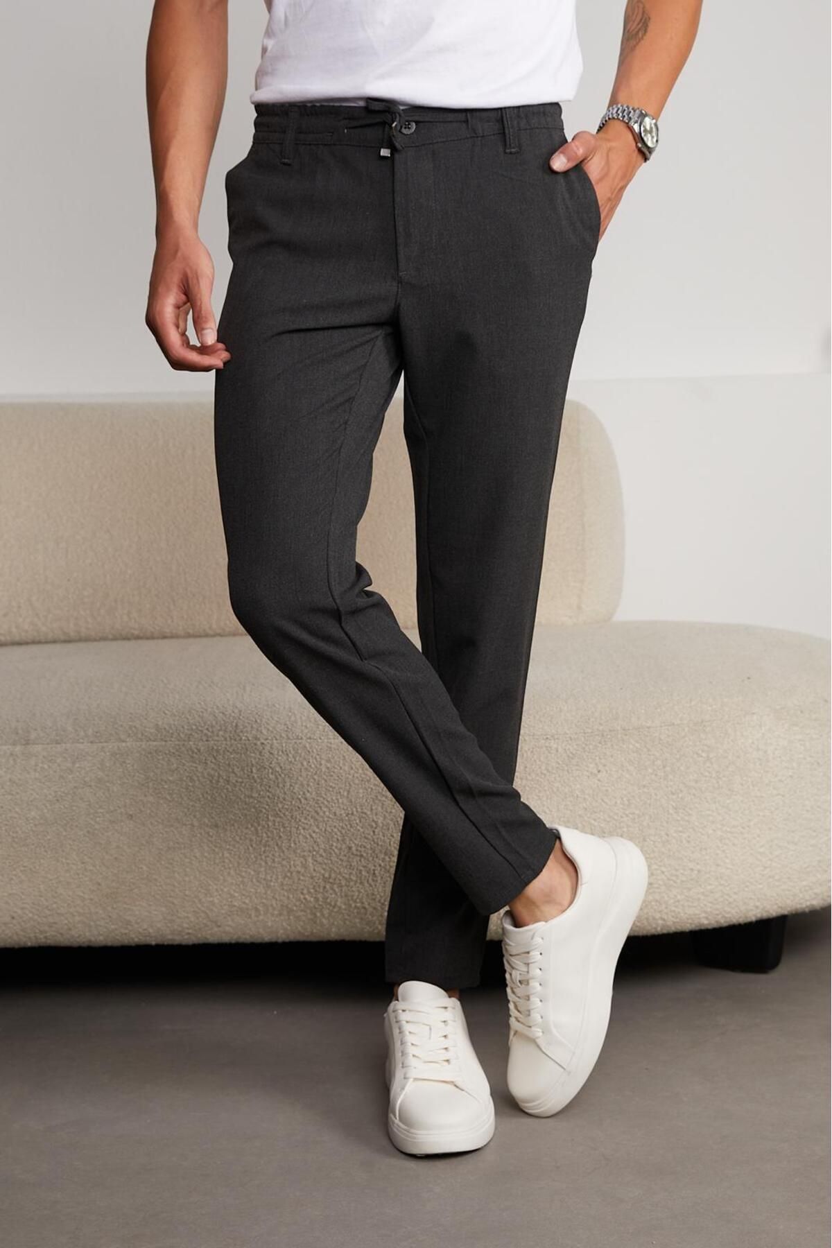 JACK CAPRİO Erkek Yeni Sezon Jogger Pantolon Likralı Yüksek Kaliteli Kumaş