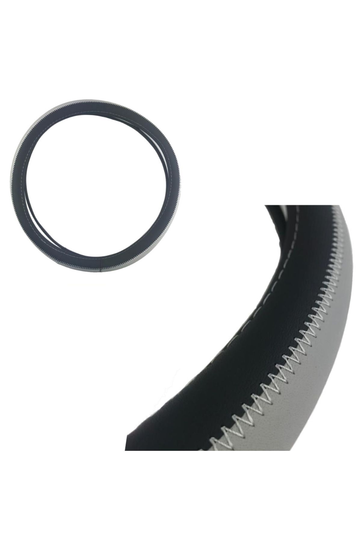 Space Direksiyon Kılıfı 38 cm Siyah/Gri / DIKI342-SG
