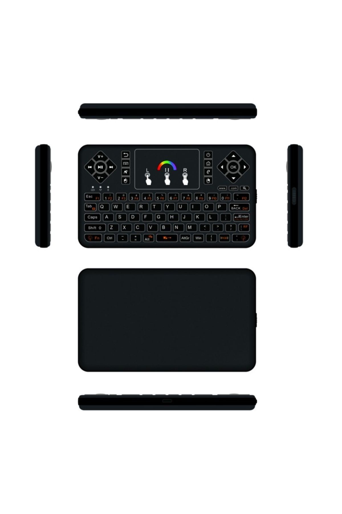 TECHSTAR-Wireless keyboard Techstar® Q9 RGB lighting, QWERTY, Plug&Play, Tochpad, Keyboard, Mouse 12