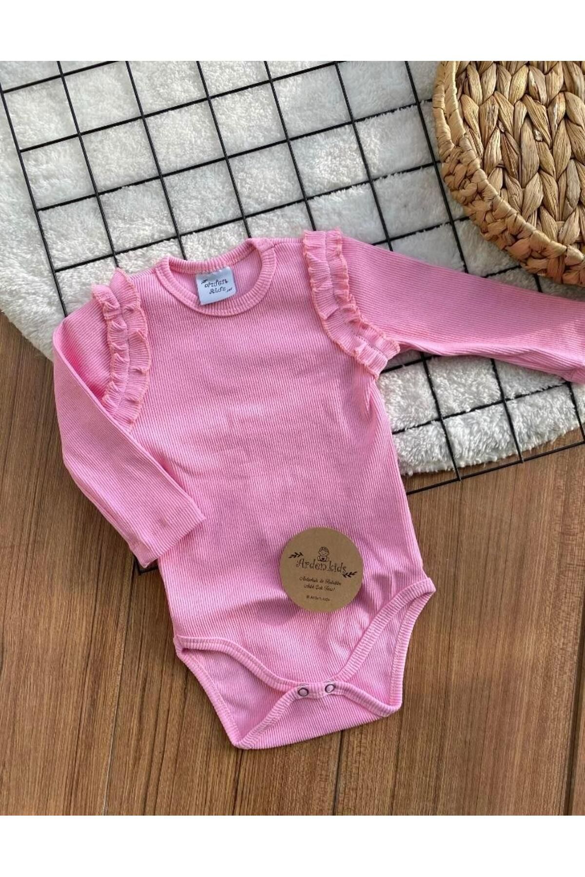 ArdenKids 3-24 Ay Pembe Omuz Detay Romper