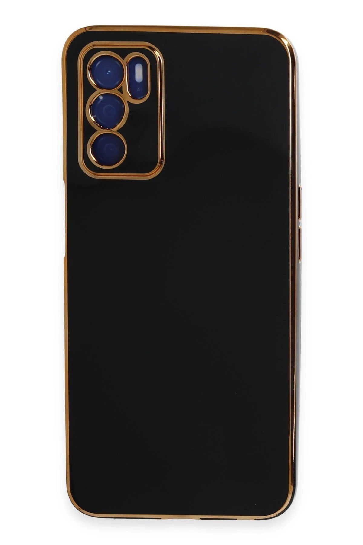 Toptan Bulurum Oppo A16 Kılıf Volet Silikon - Siyah