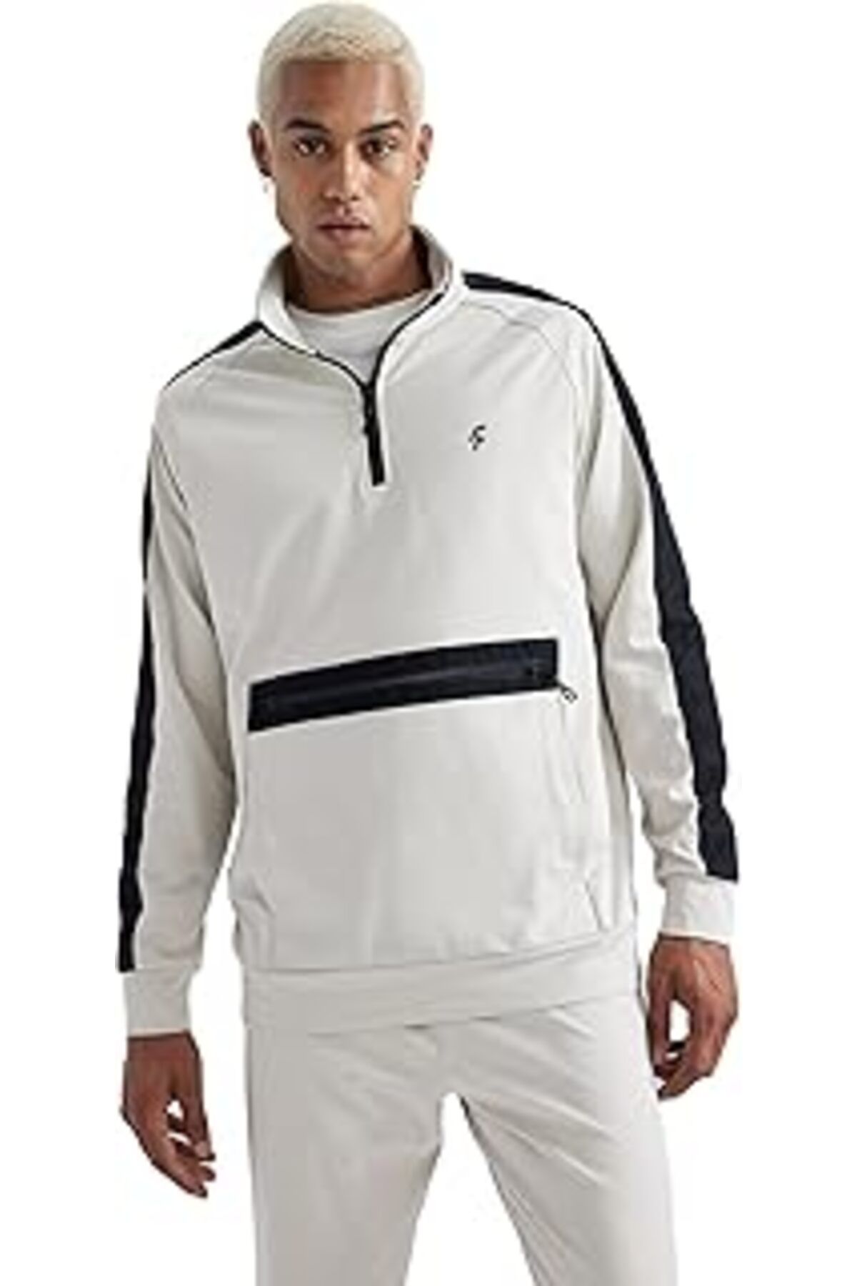 Pazarcan Defacto Defactofit Standart Fit Dik Yaka Skuba Dalgıç Kumaş Sporcu Sweatshirt
