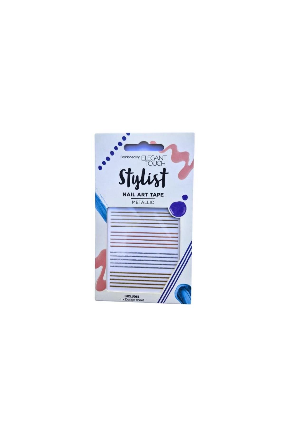 Elegant Touch Stylist Metallic Nail Art Metalik Renkler Tırnak Şerit Bant Süsü