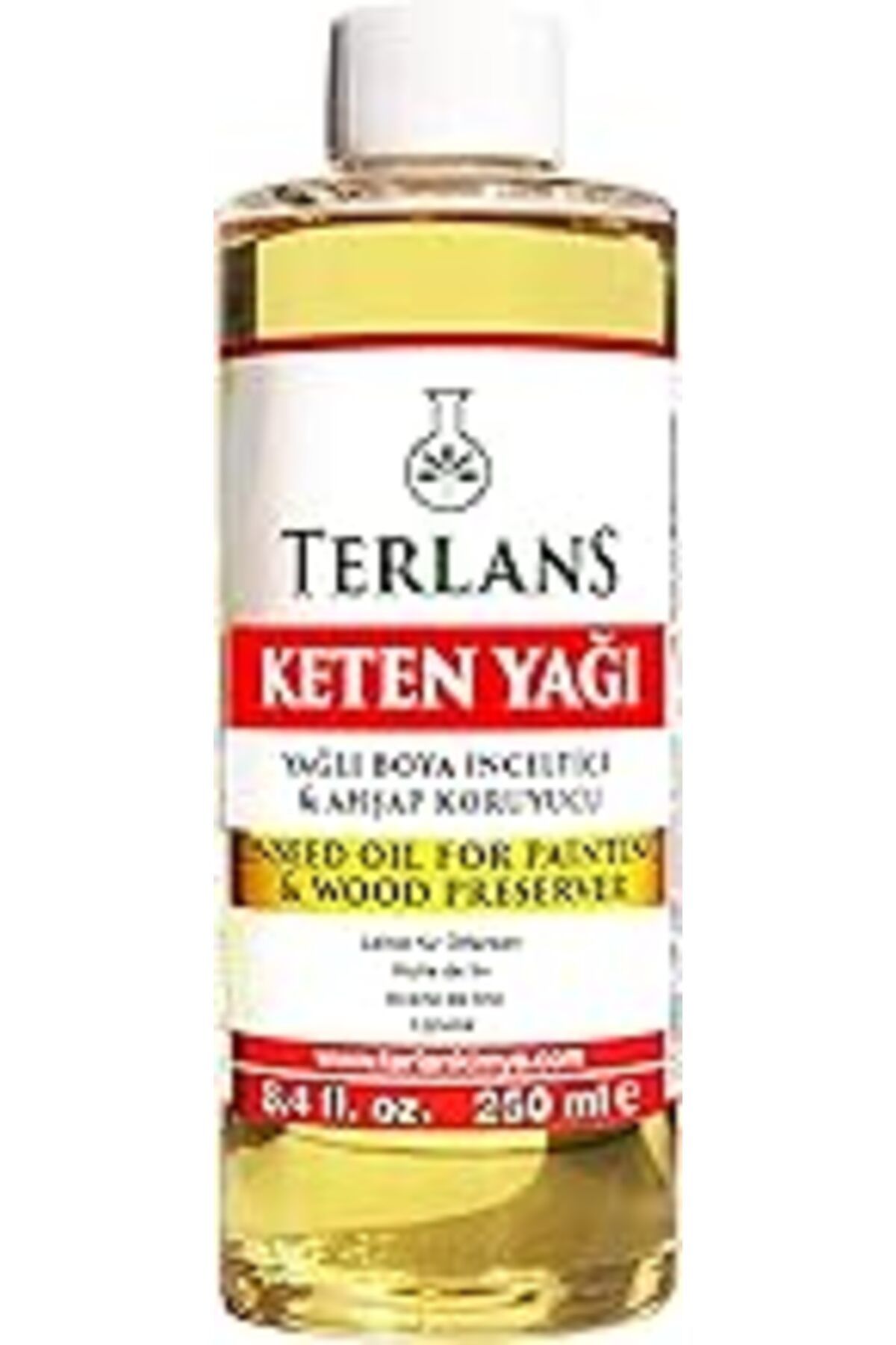 Pazarcan Terlans Keten Yağı Resim Yağı Ahşap Koruyucu 250 Ml Linseed Oil