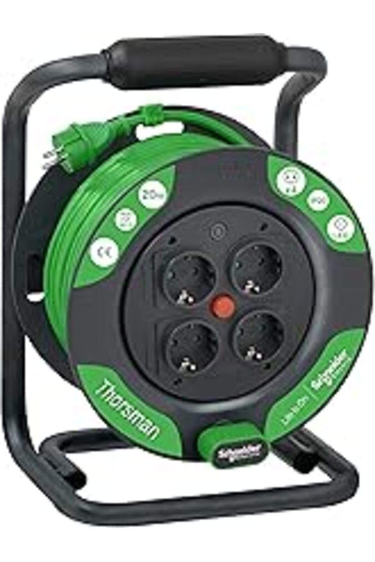 Pazarcan Schneider Electric Imt33140 Thorsman Classic Kablo Sarıcı, 20 M, Ho5, Vvf, 3 X 1,5 Mm, Ip20 Ve 4 Pr
