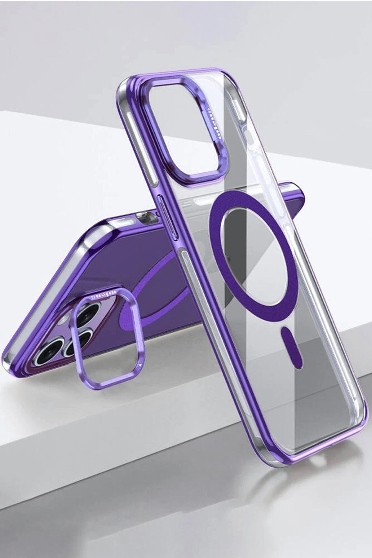 Toptan Bulurum iPhone 14 Pro Drop Magsafe Kapak - Derin Mor