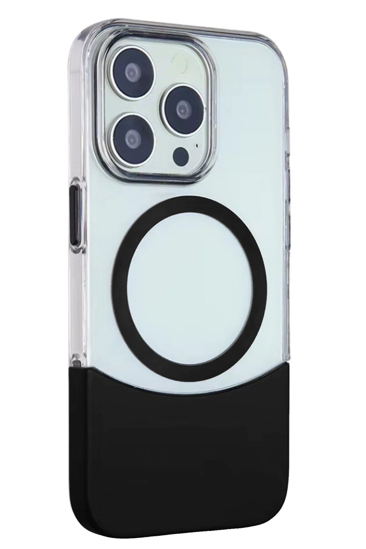 Toptan Bulurum iPhone 15 Pro Max PC Suit Magsafe Kapak - Siyah