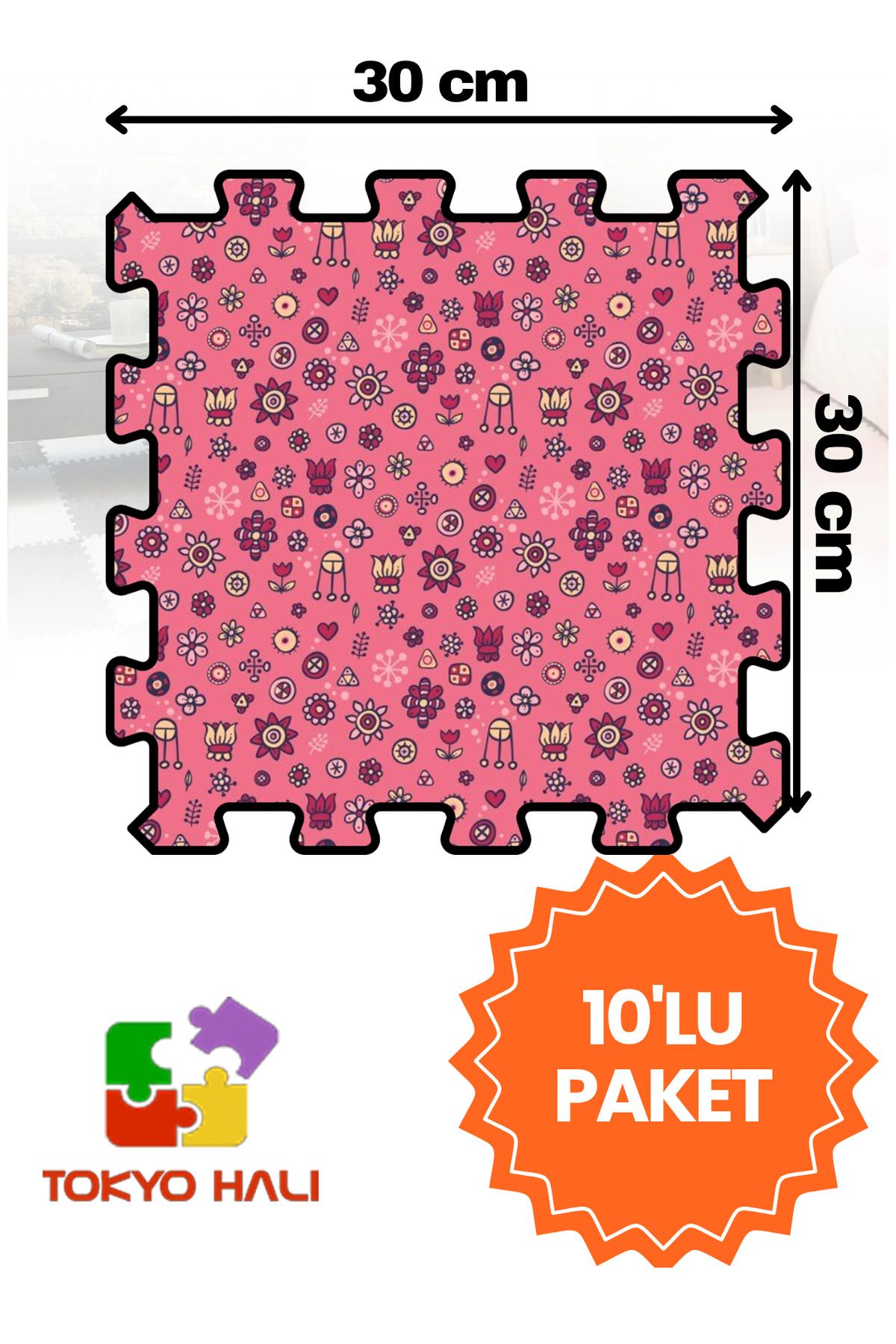 Tokyo Halı Puzzle Halı, Kendi Tasarımını Oluştur, Yapboz Halı, Peluş Halı