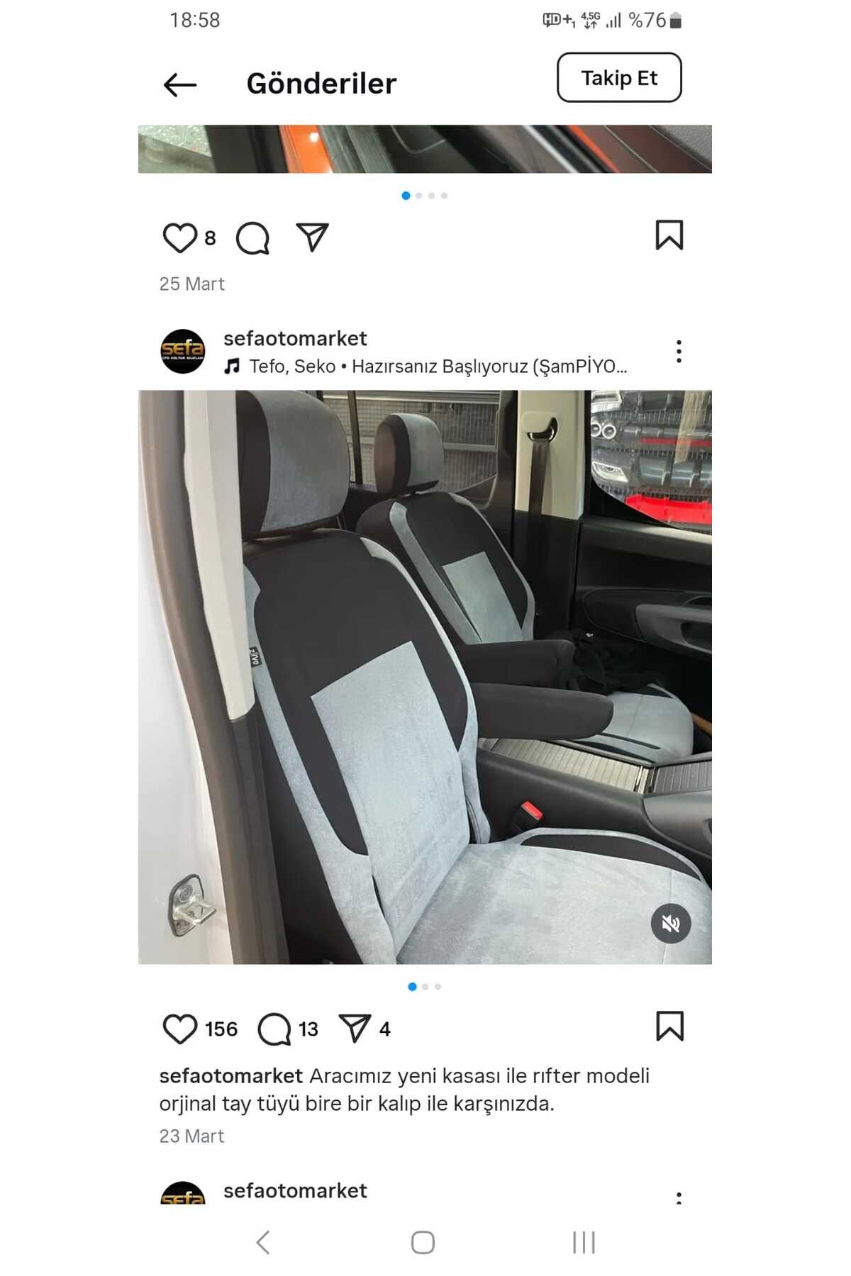 SEFAOTO Oto kılıfı