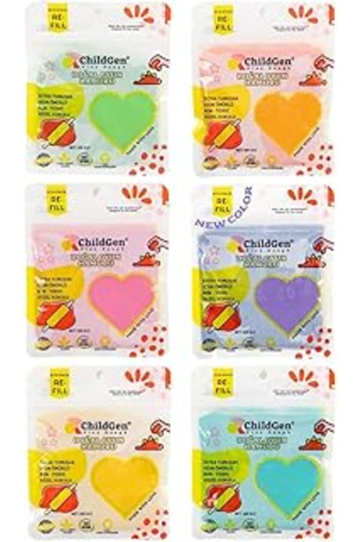 Mu Art Ahşap Doğal Oyun Hamuru - 6'Lı Pastel Set 6X125 Gr Vakumlu Kartuş Paket - (Ecopack-Refill)