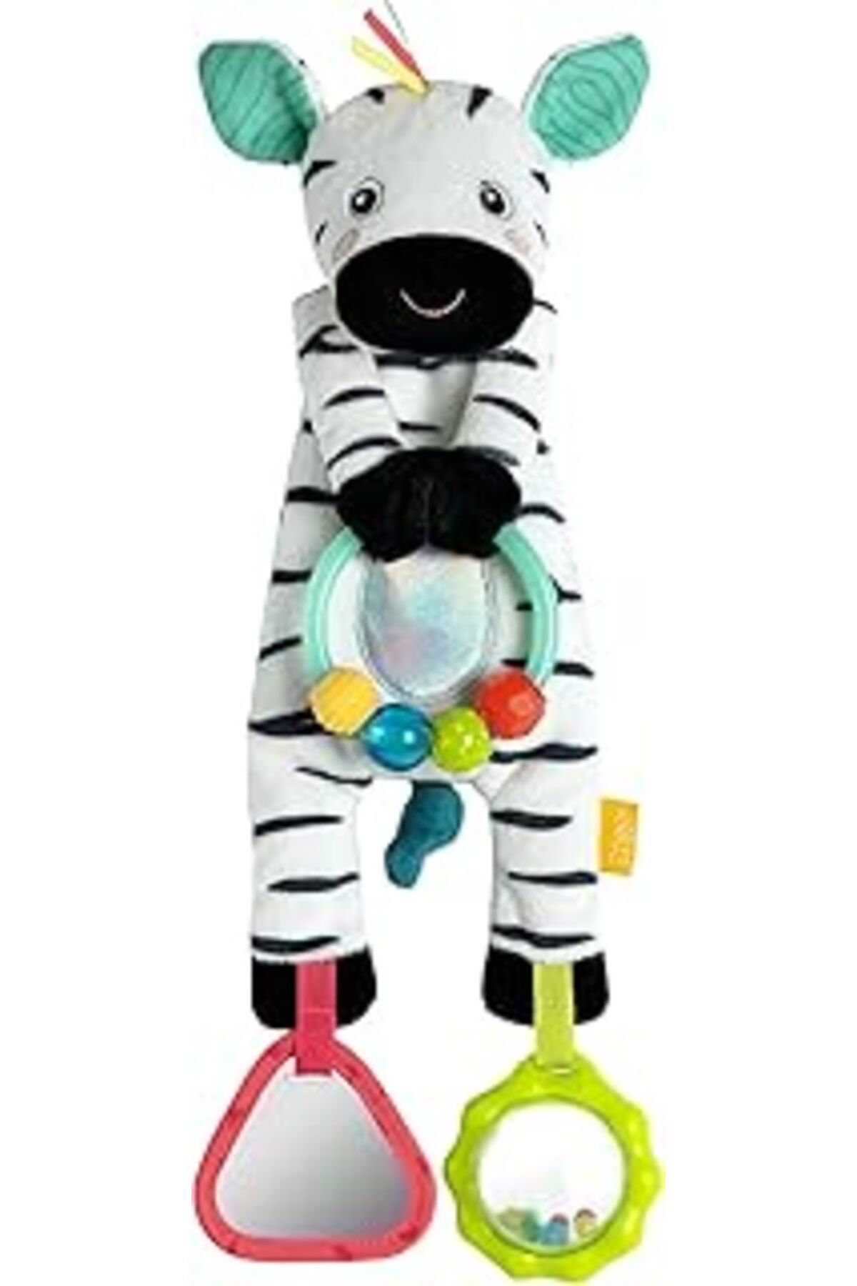 Qedii Fehn Bean Bag Zebra Oyuncağı - Boncuk Halkalı Motor Beceri Oyuncağı - Kavrama Elemanlarına Sahip Oy