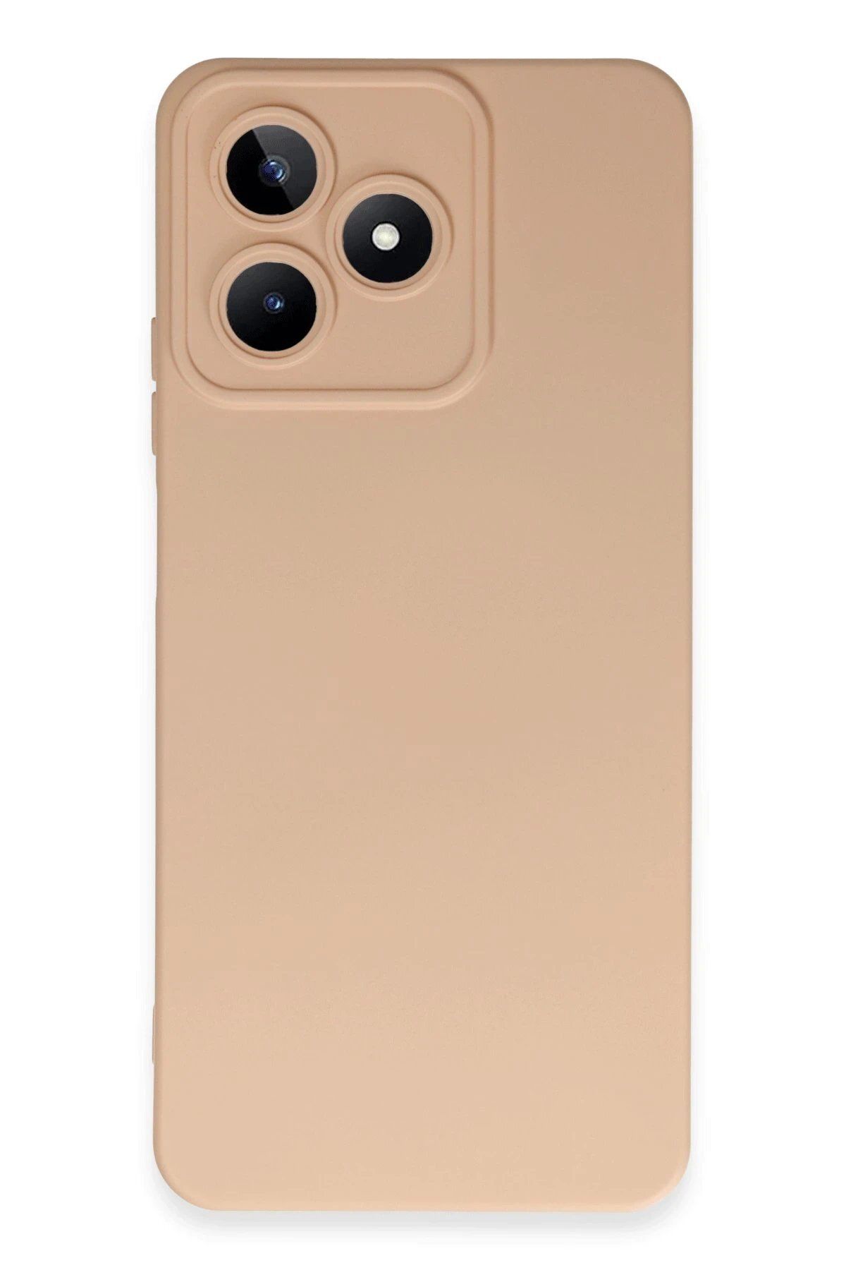 Toptan Bulurum Realme C53 Kılıf Nano içi Kadife Silikon - Pudra