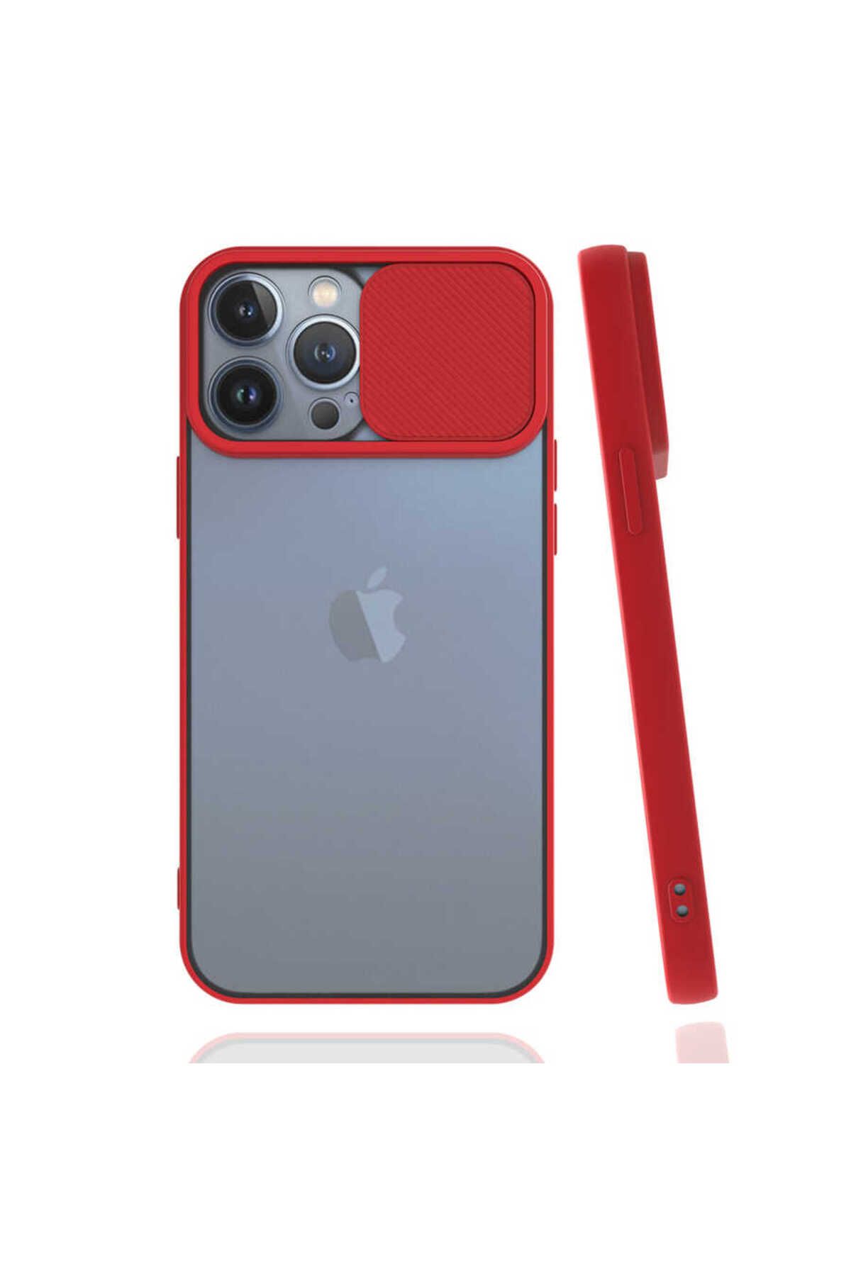 halkhouse Apple iPhone 13 Pro Max Kılıf Kamera Korumalı Sürgülü Renkli Sert Esnek Silikon Lensi Kapak