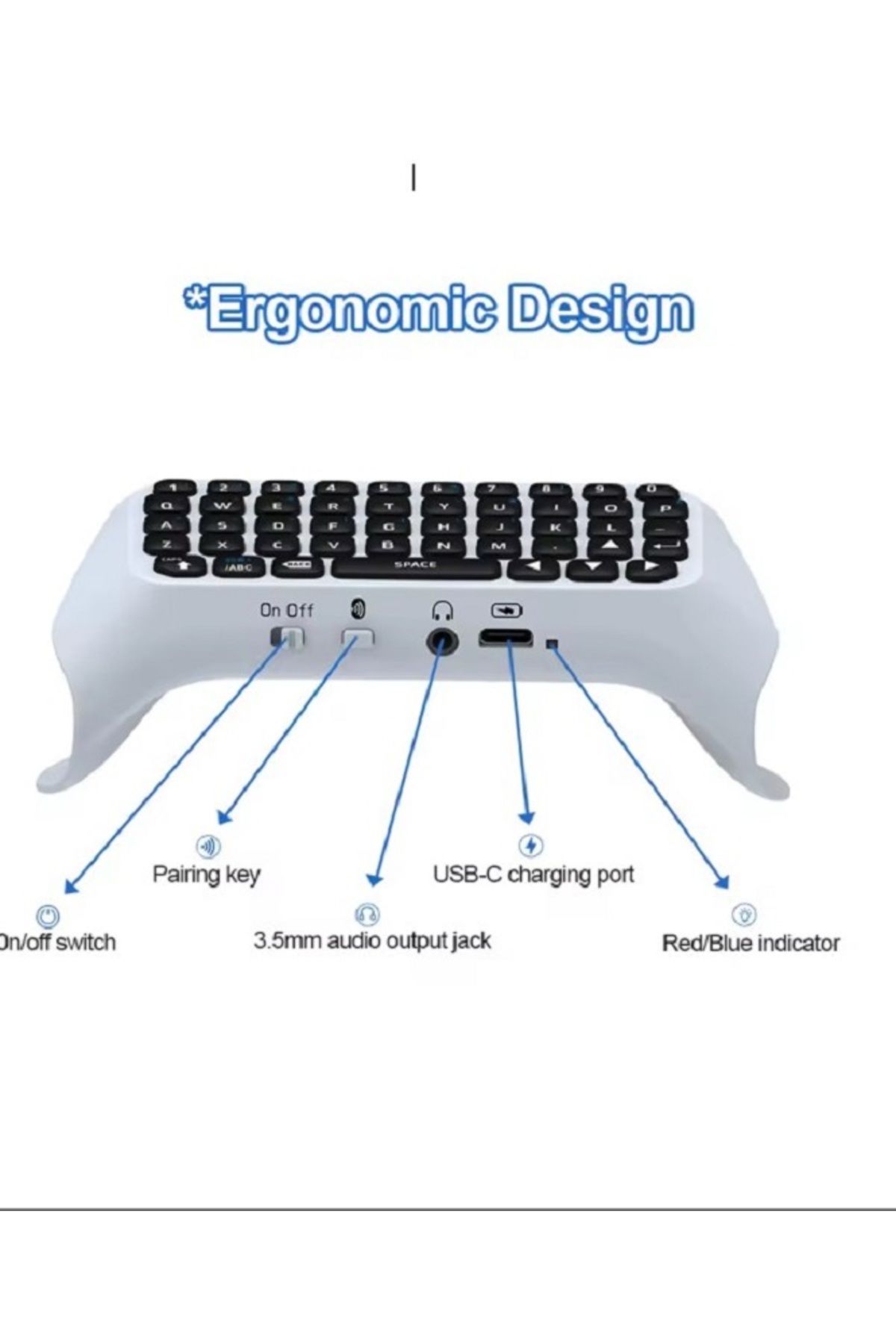 İys-For PS 5 Elite Controller Wireless Keyboard Controller Keypad Chat Pad For PS5 Elite DualSense 3