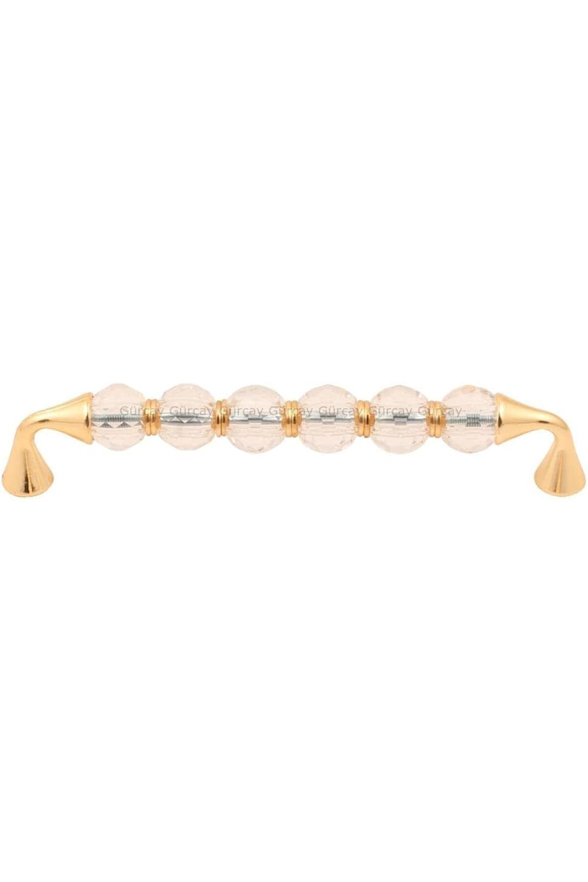 Mu Art Ahşap Gürçay İris Kristal Kulp Altın 160Mm (2 Adet)
