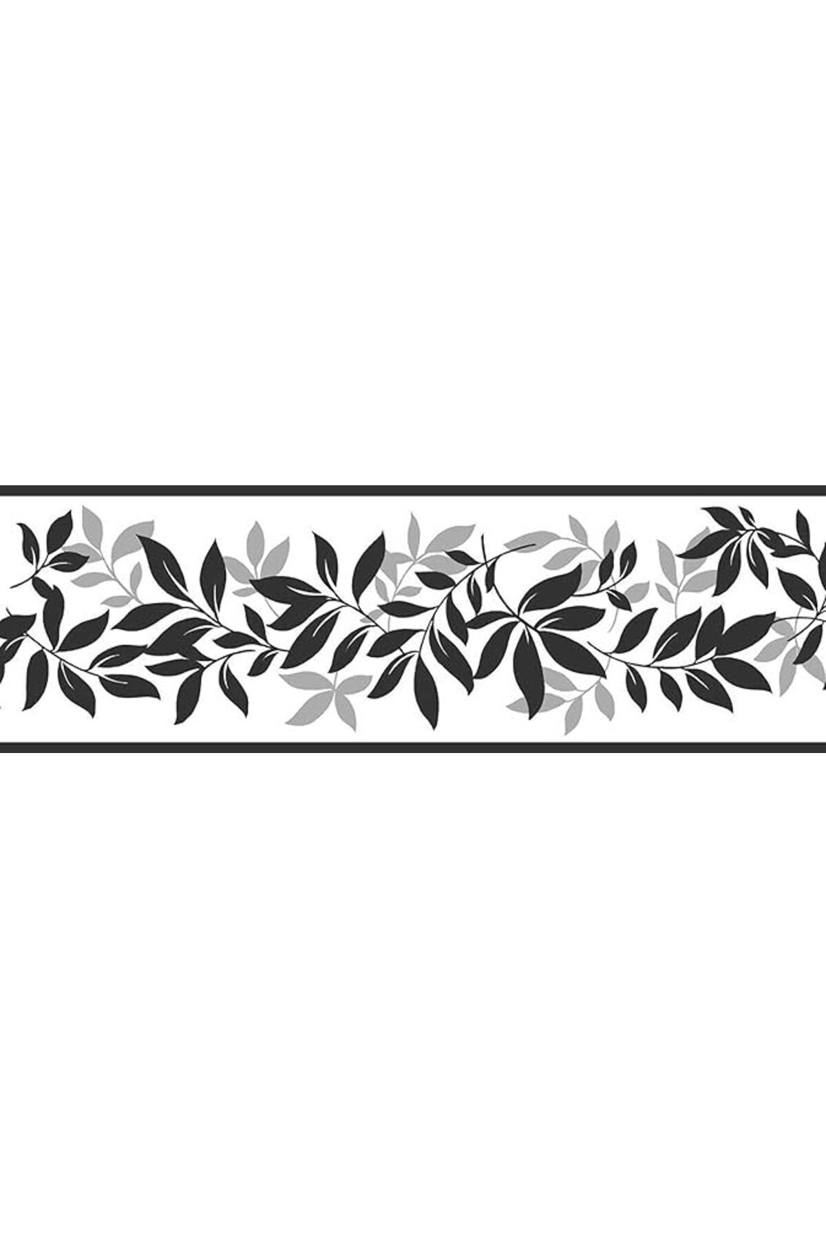 Pazarcan Fine Decor Wandborduere Yaprak, 125 Mm, Siyah/Gümüş