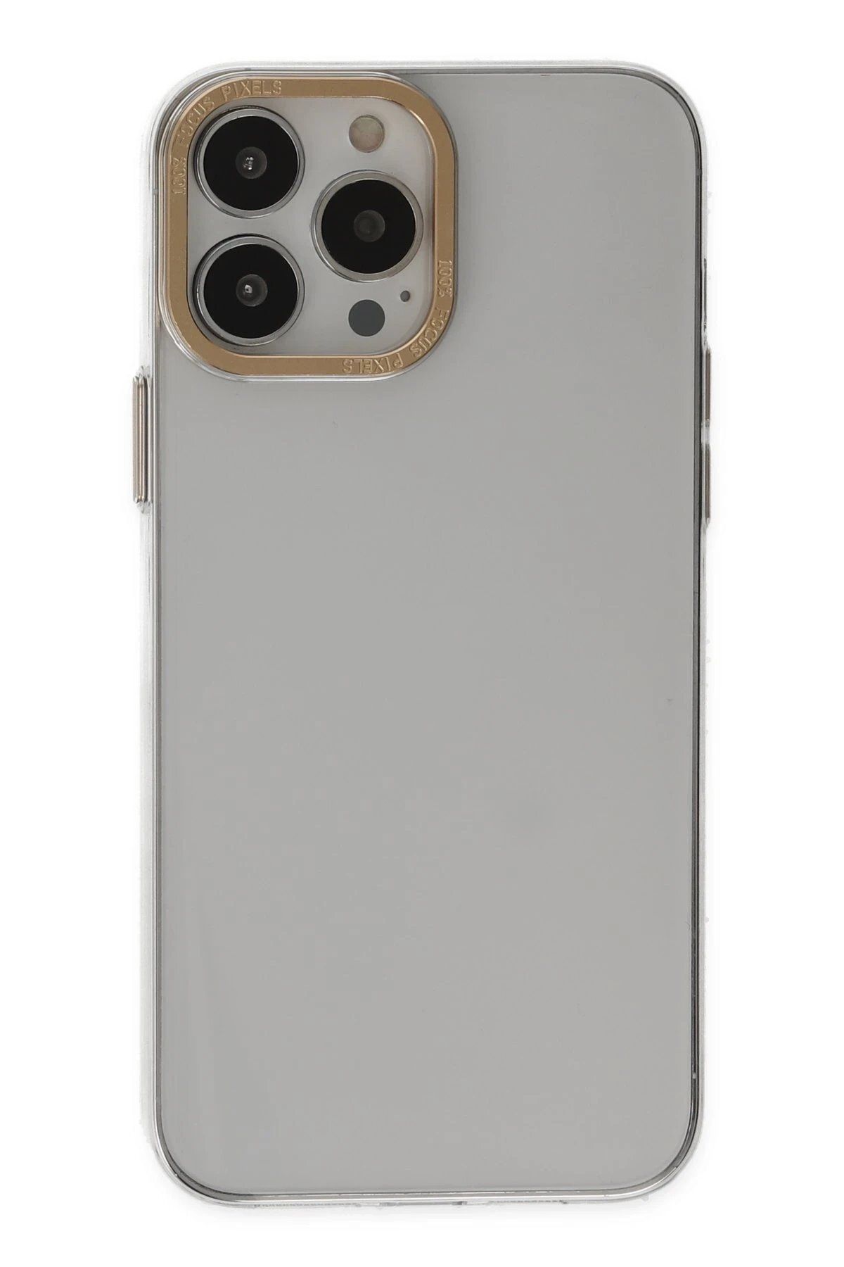 Toptan Bulurum iPhone 13 Pro Kılıf Anka PC Sert Metal Kapak - Şeffaf