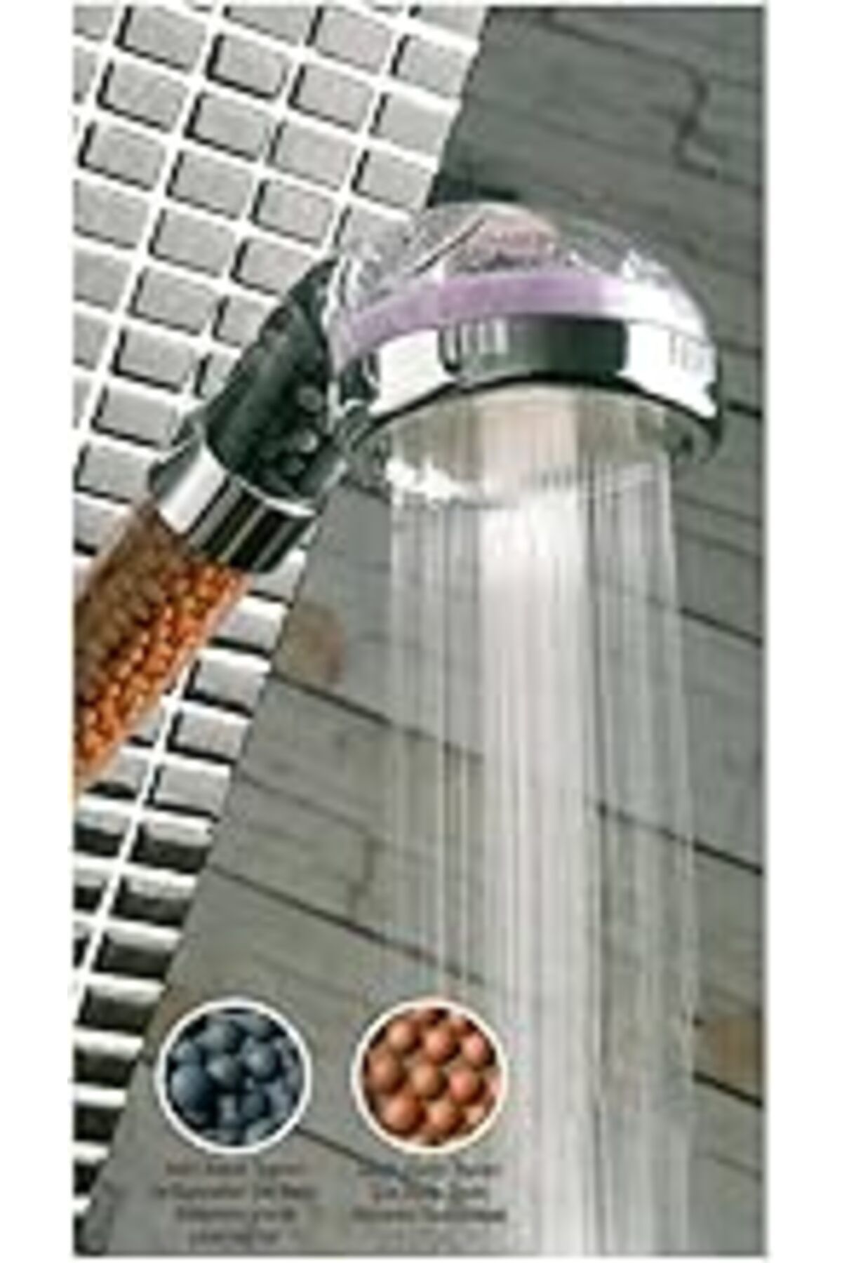 Qedii Utkusan Arıtmalı Doğal Taşlı Ve%50 Su Tasarruflu Banyo El Duş Başlığı